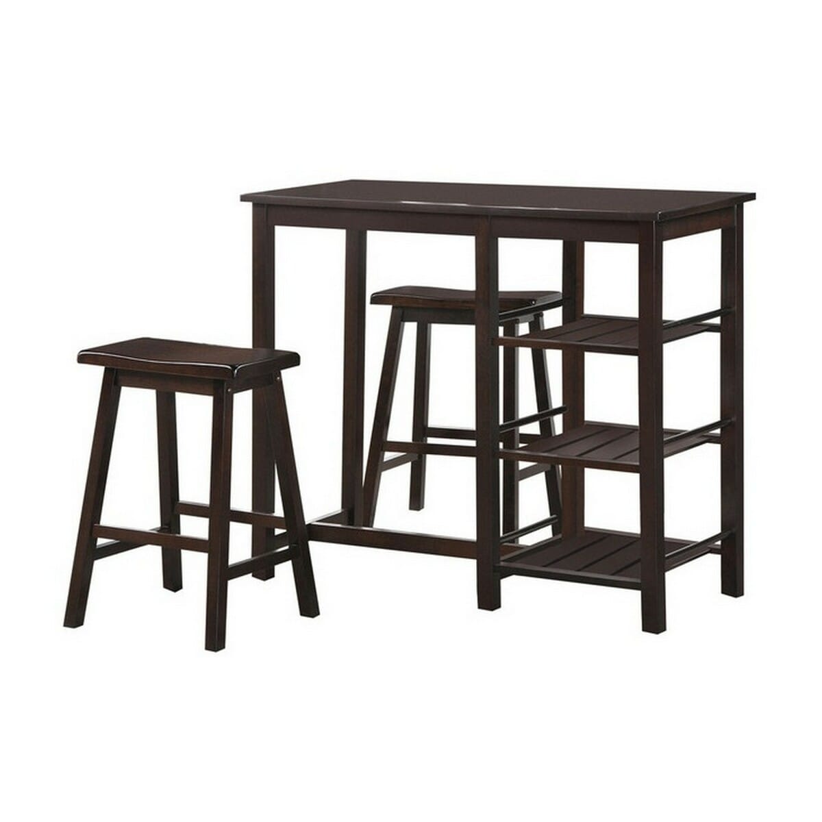 Benzara BM158695 Brown Contemporary/Modern Dining Room Set with Rectangular Table (Seats 2)