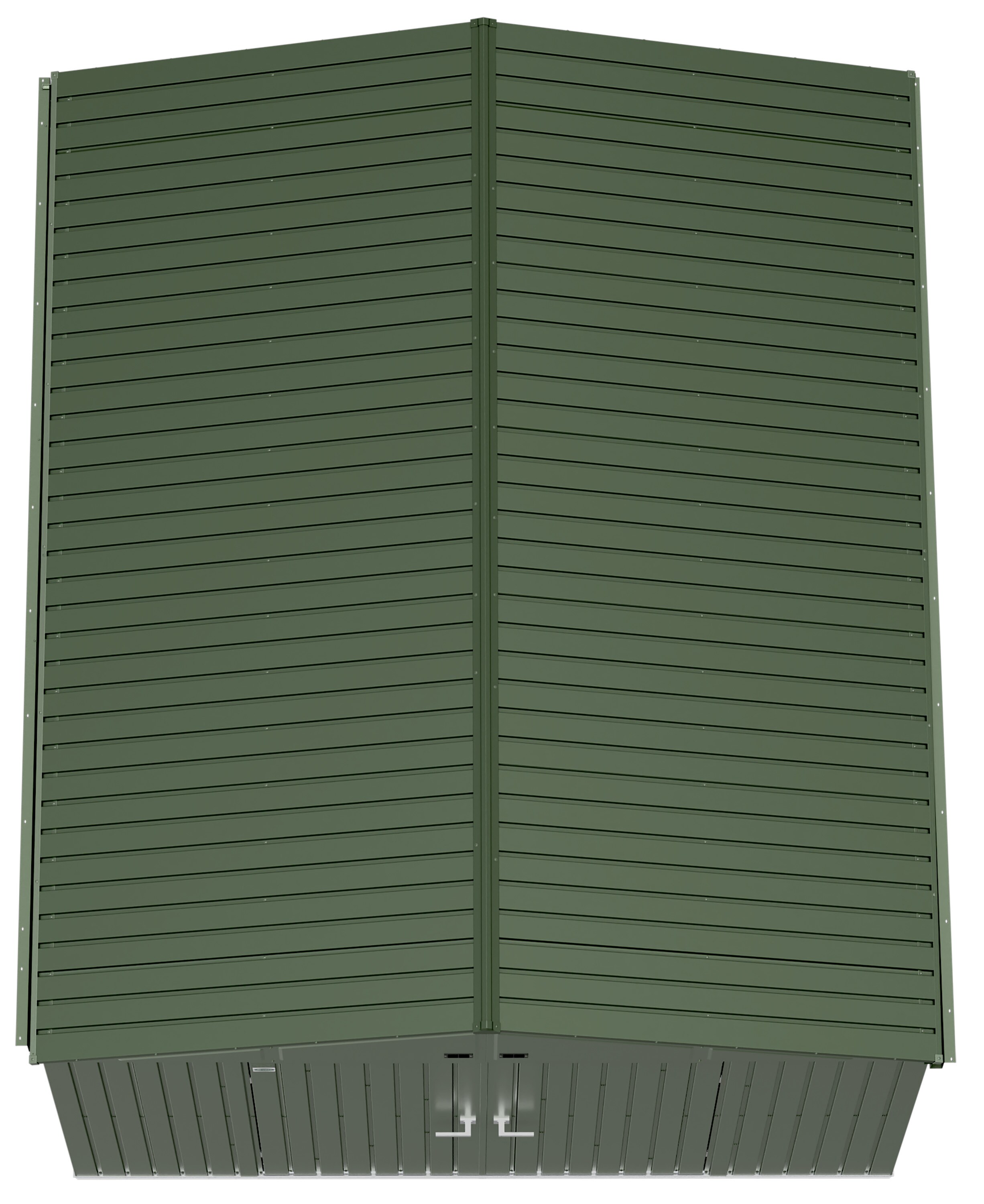 Green 10' x 12' Steel Lawn Care Storage Shed Kit
