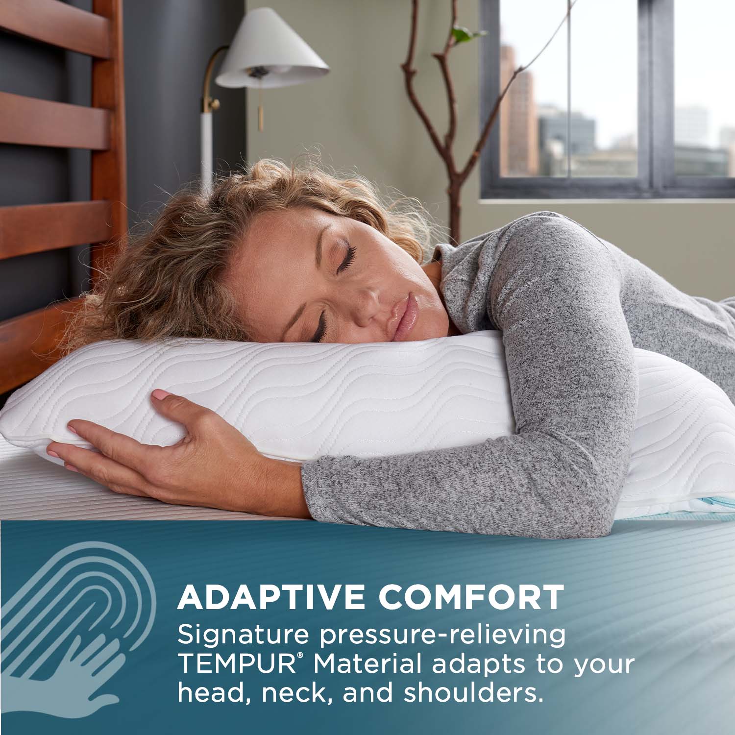 TEMPUR-PEDIC King Soft Memory Foam Bed Pillow 15375170 at Lowes.com