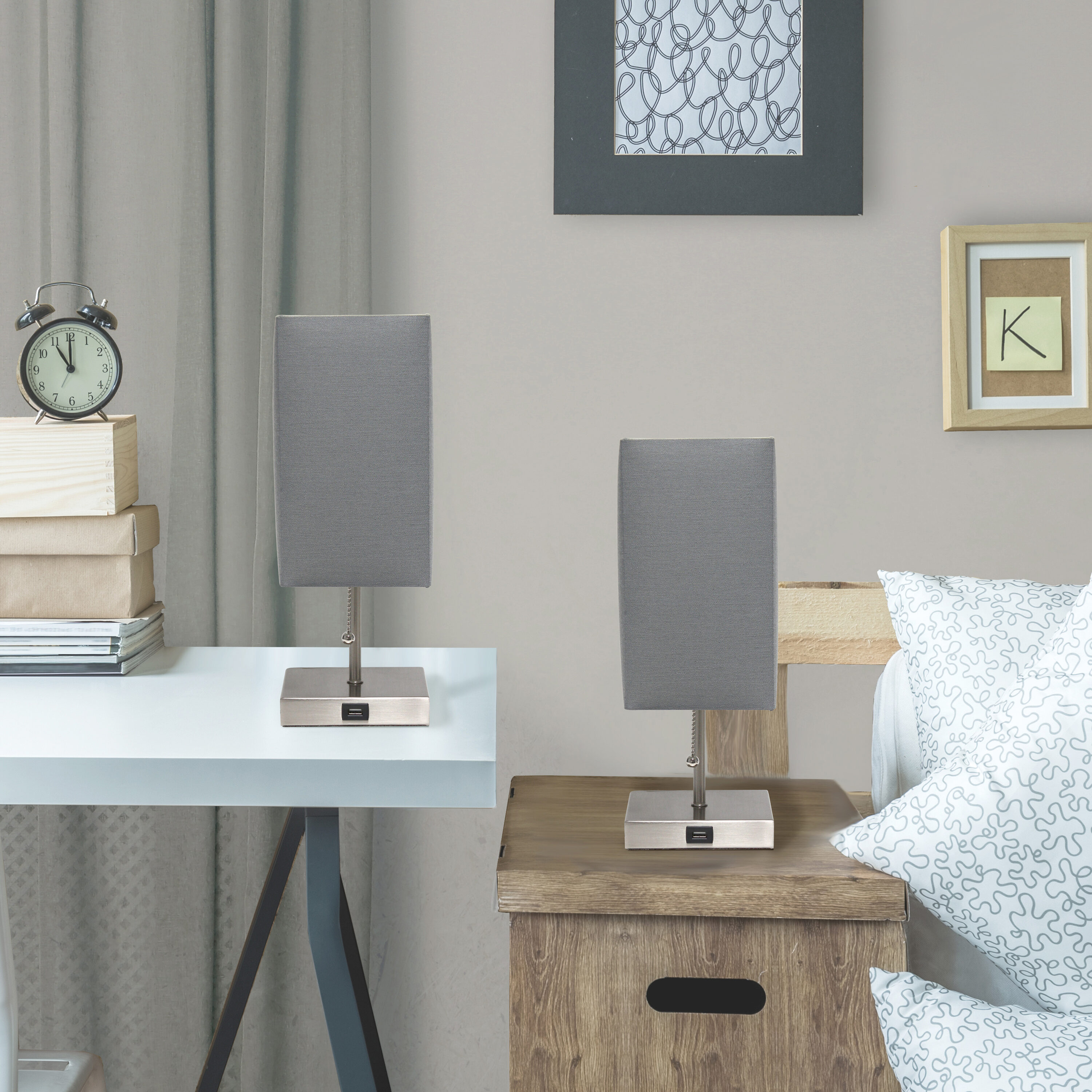 Simple Designs LC7000-GRY Table-Lamps - View #6