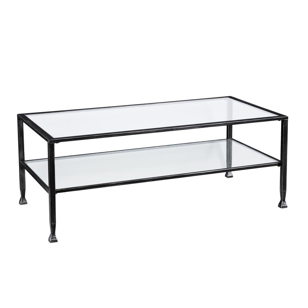 Boston Loft Furnishings ATG9778 Lea Clear Glass Modern Coffee Table with Storage