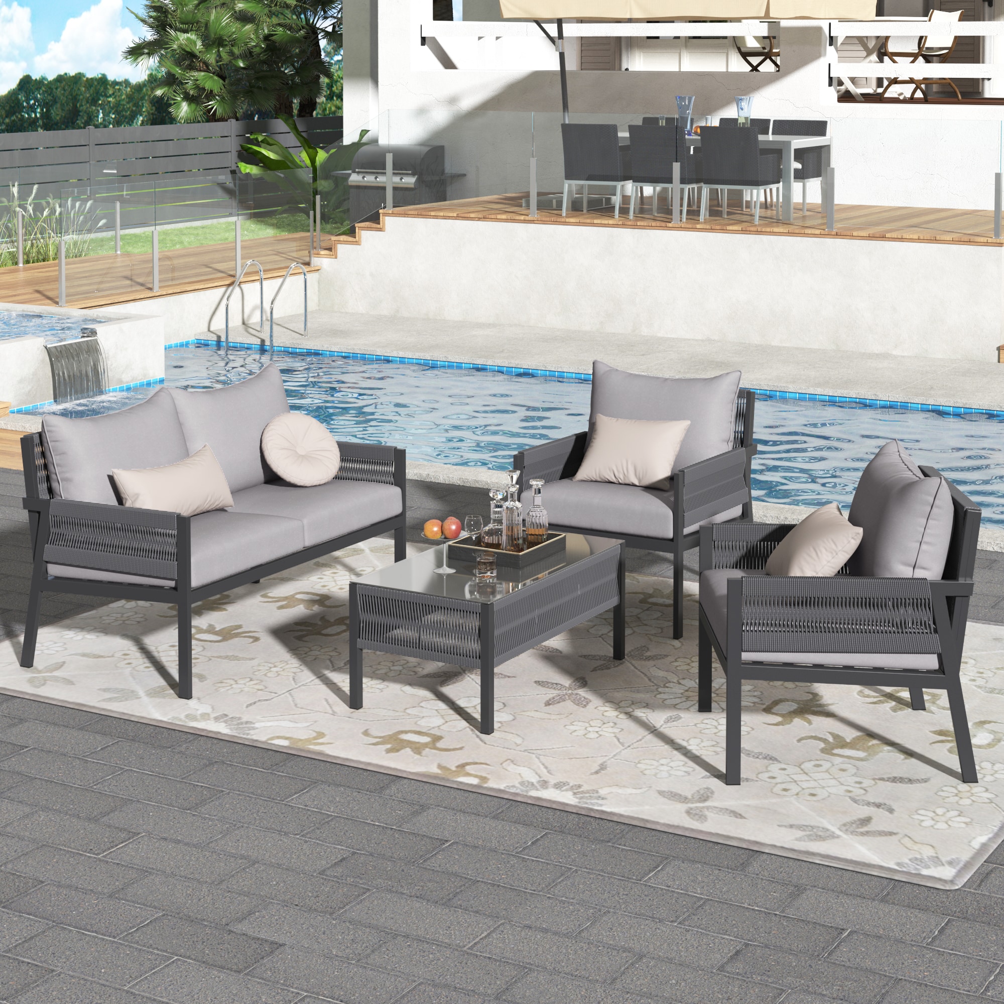 Nestfair HPKK003G Patio-Conversation-Sets - View #2