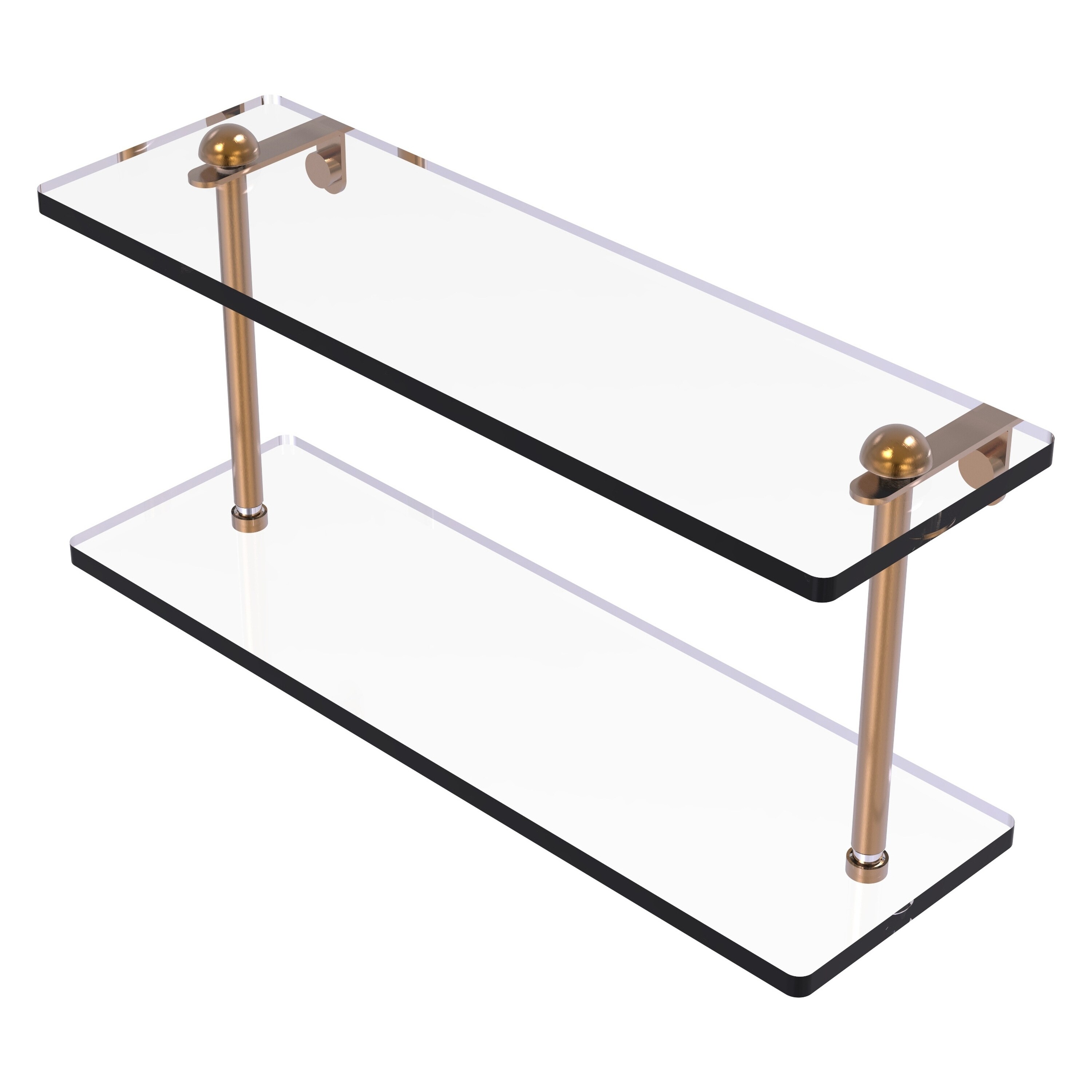 Allied Brass RC-2/16-BBR Brushed Bronze 2 -Tier Wall mount Bathroom Shelf ( 16-in x 8-in x 5-in )