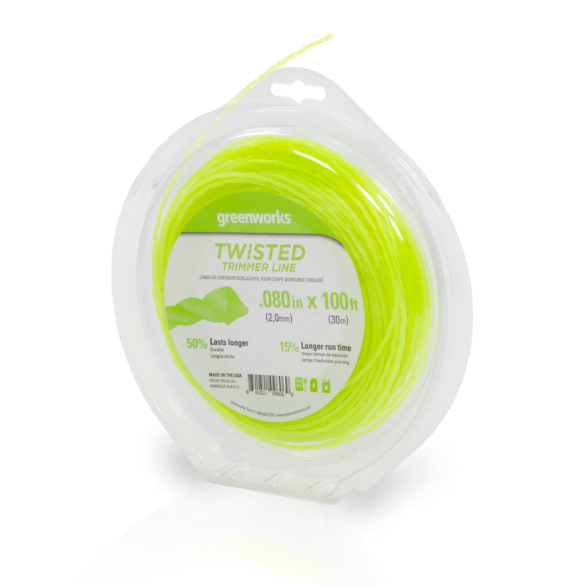 Greenworks AL80100 0.080-in x 100-ft Spooled Trimmer Line
