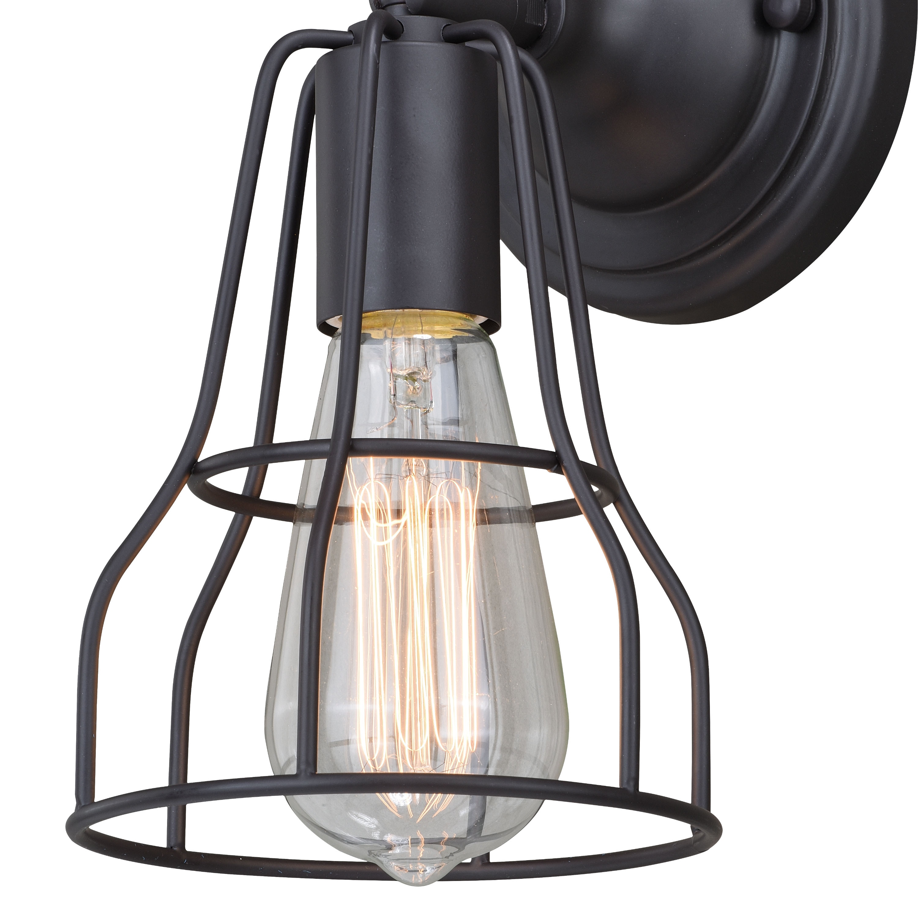 Clybourn Industrial Cage 1-Light Vanity in Oil Rubbed Bronze