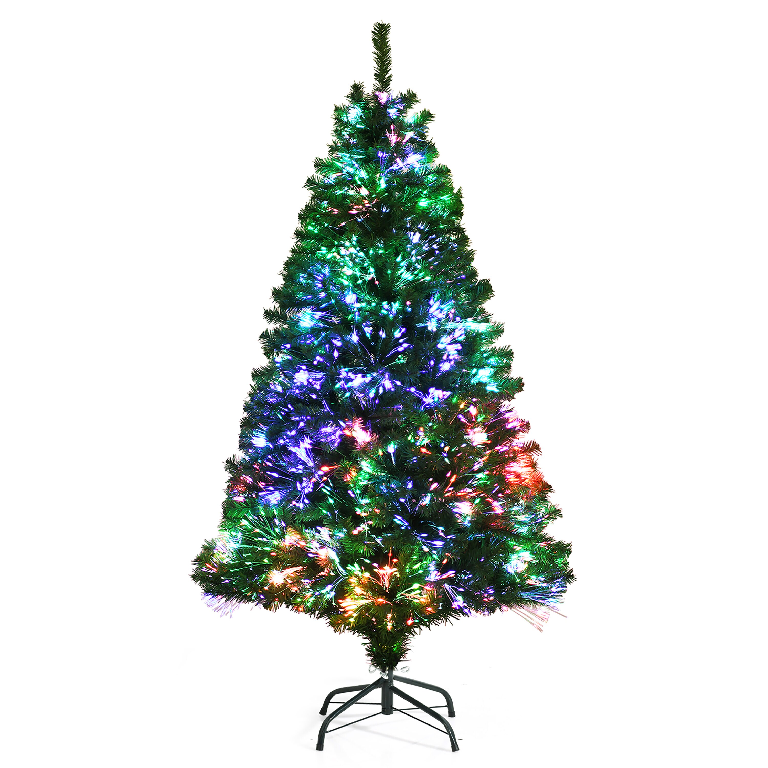 Goplus 4ft Pre-Lit Christmas Tree for Entrances, Artificial Potted Xmas  Tree with 100 LED Lights, Timer, 3 Lighting Modes, 160 Branch Tips, Antique