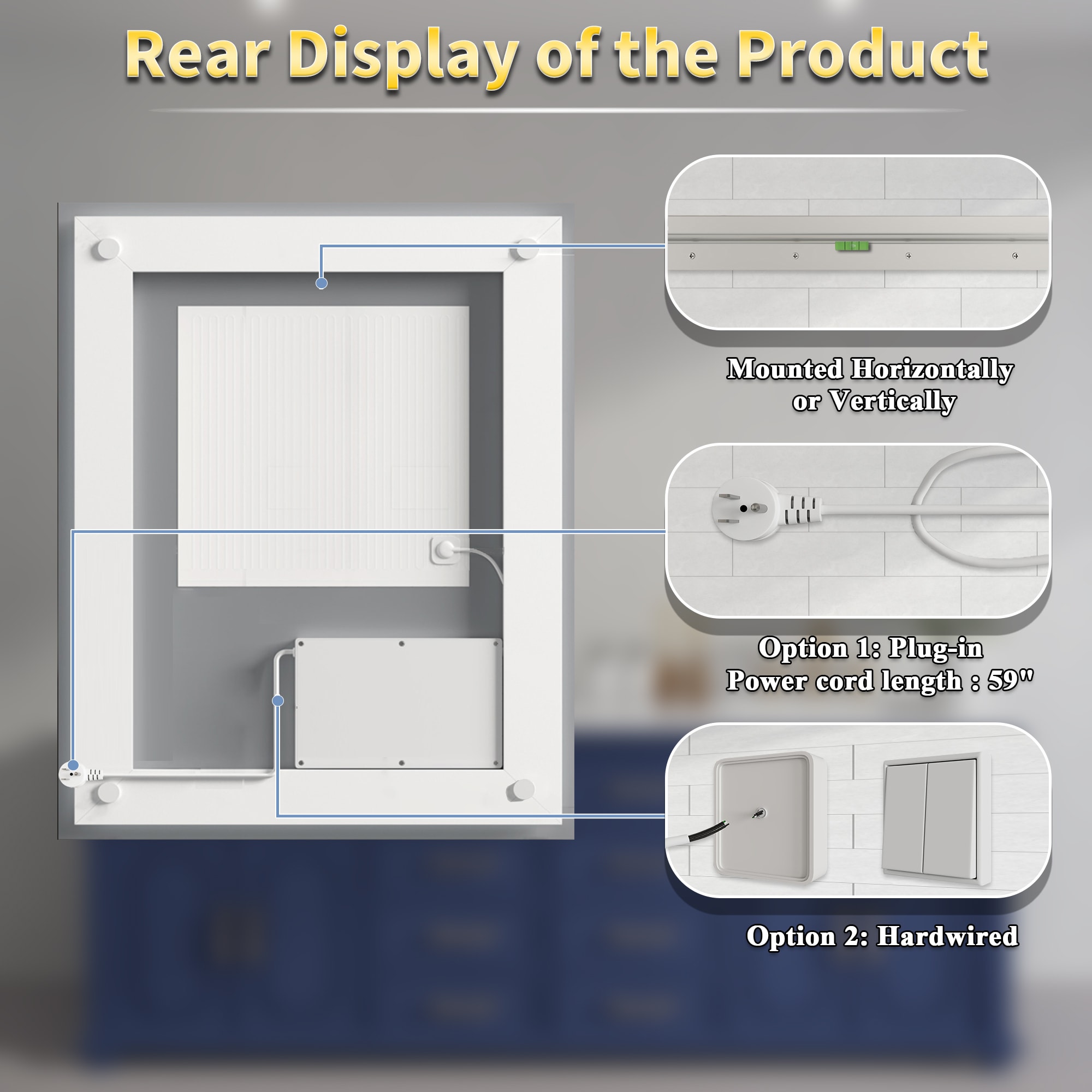 ExBrite DHBM4024BS Framed-Bath-Mirrors - View #11