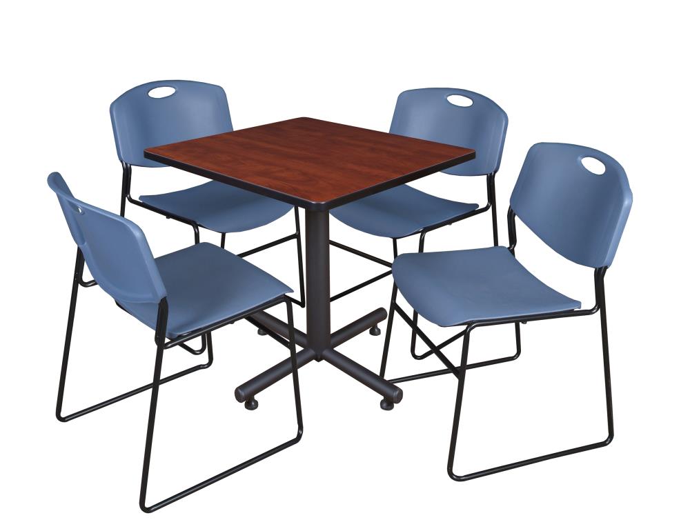 Regency TKB3030CH44BE Breakroom Red 4-Person Training Table (30-in W x 29-in H)