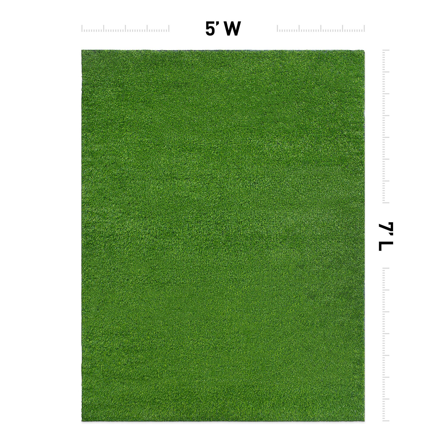 World Rug Gallery 5 X 7 (ft) Green Indoor/Outdoor Solid Global Area Rug