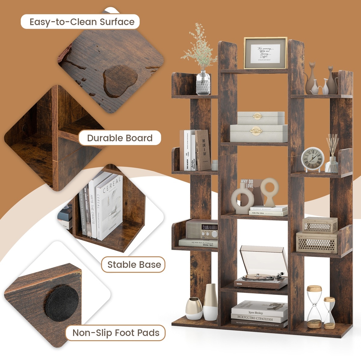 Costway HW67565CF bookcases - View #6