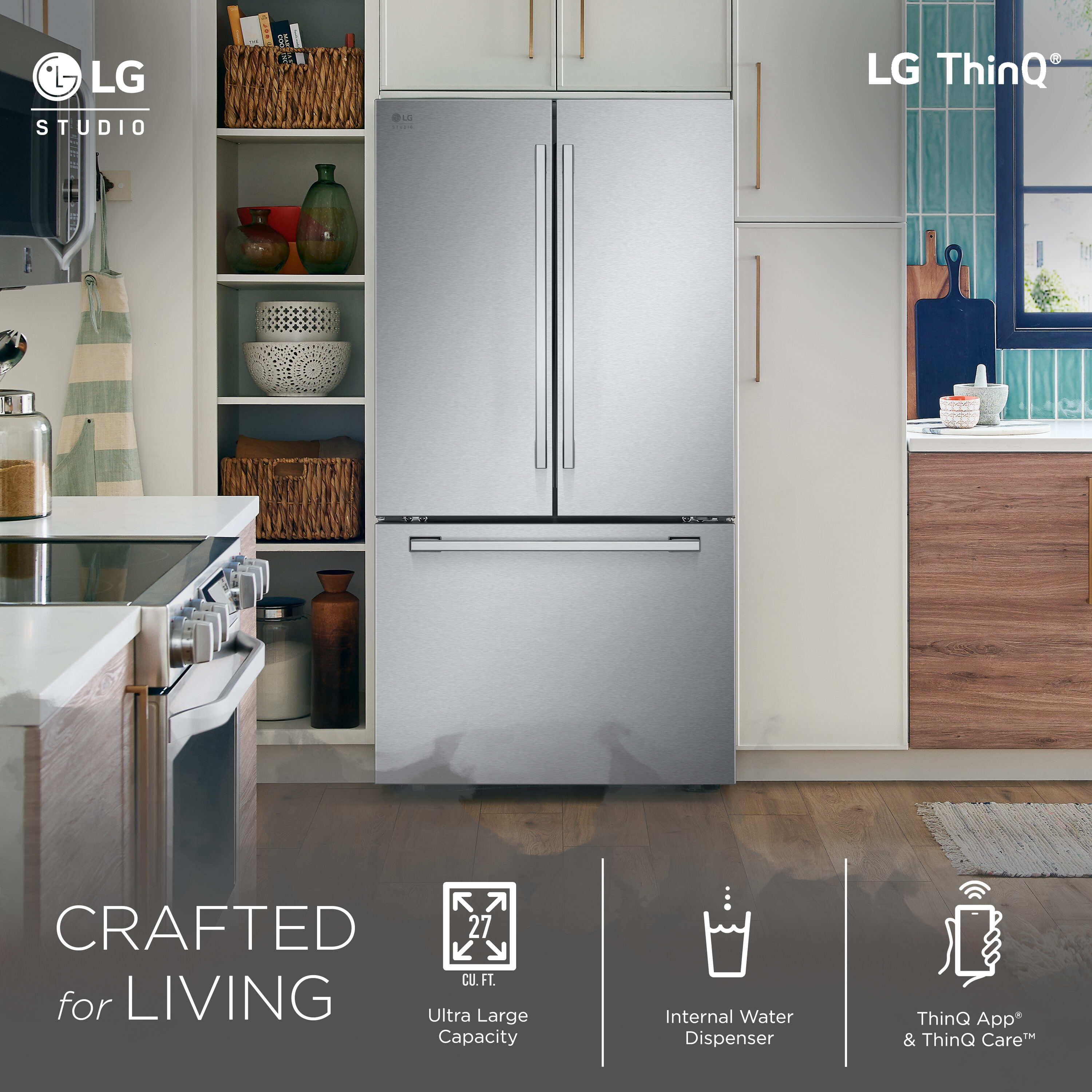 LG Studio Refrigerators - Counter Depth French Door 26.5 Cu Ft - SRFB27W3