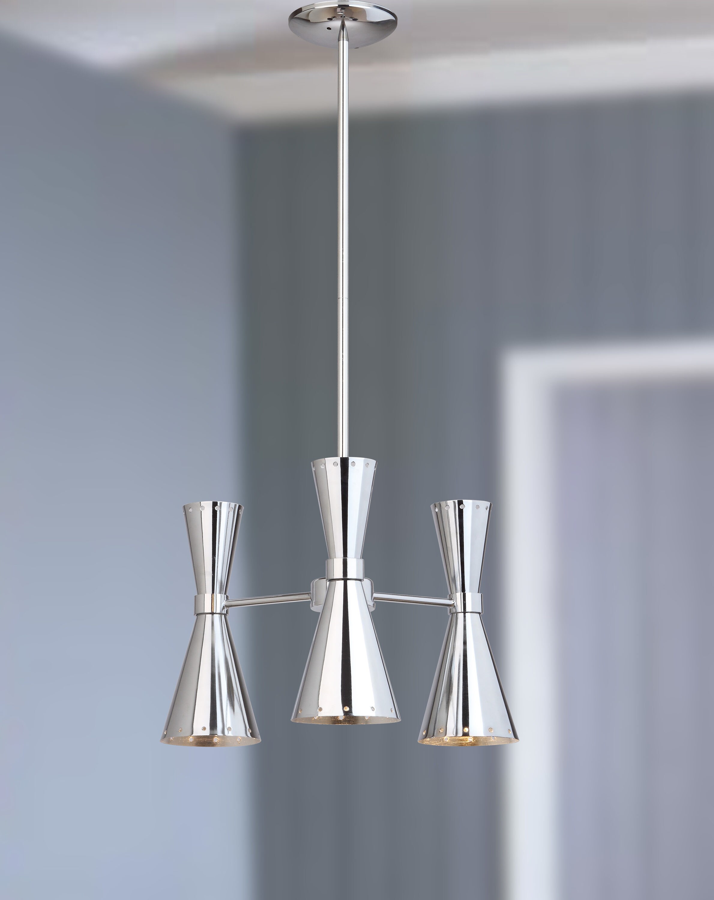 Safavieh Elisio 3-Light Chrome Modern/Contemporary Medium Hanging ...