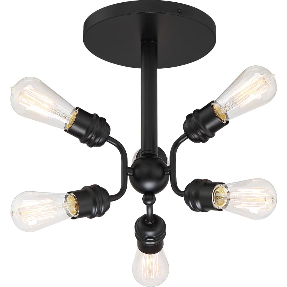  60/6916 Faraday 6 Light 17 Inch Wide SemiFlush Ceiling Fixture