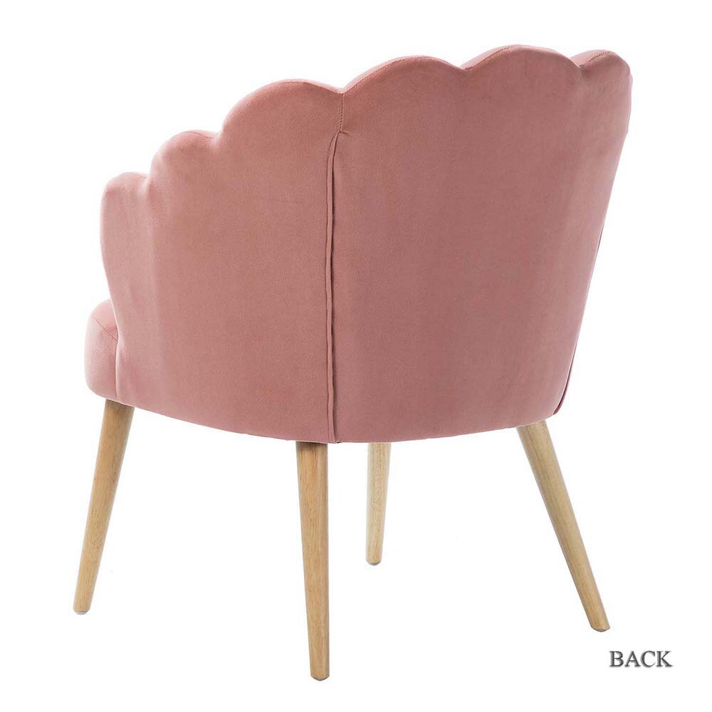 Pink best sale scallop chair