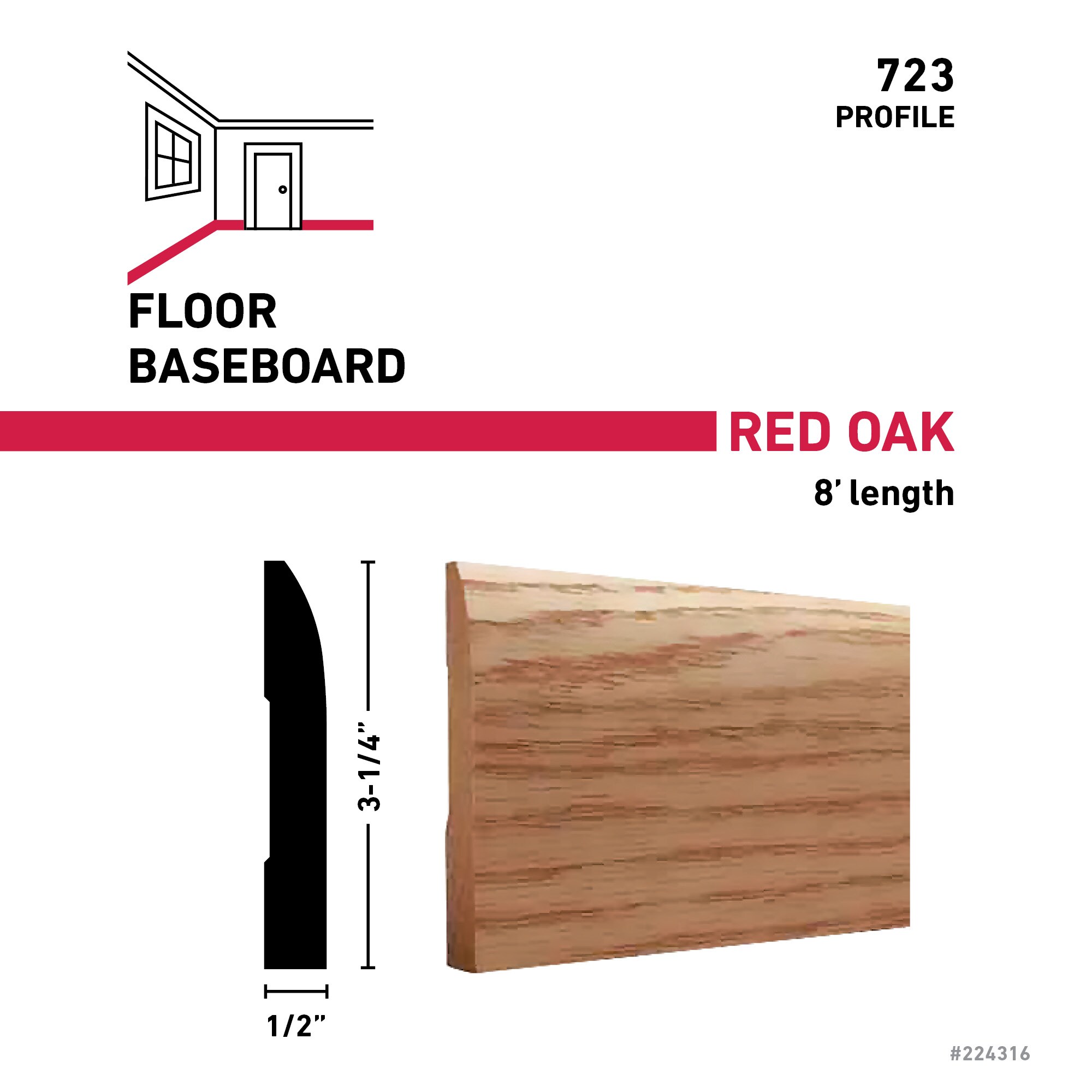 RELIABILT 723 8OAKSL Baseboard-Moulding - View #4