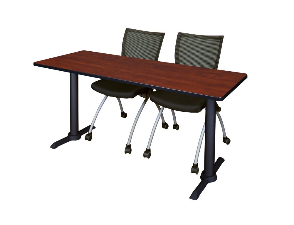 Regency MTRCT7224CH09BK Training Red 4-Person Training Table (72-in W x 29-in H)