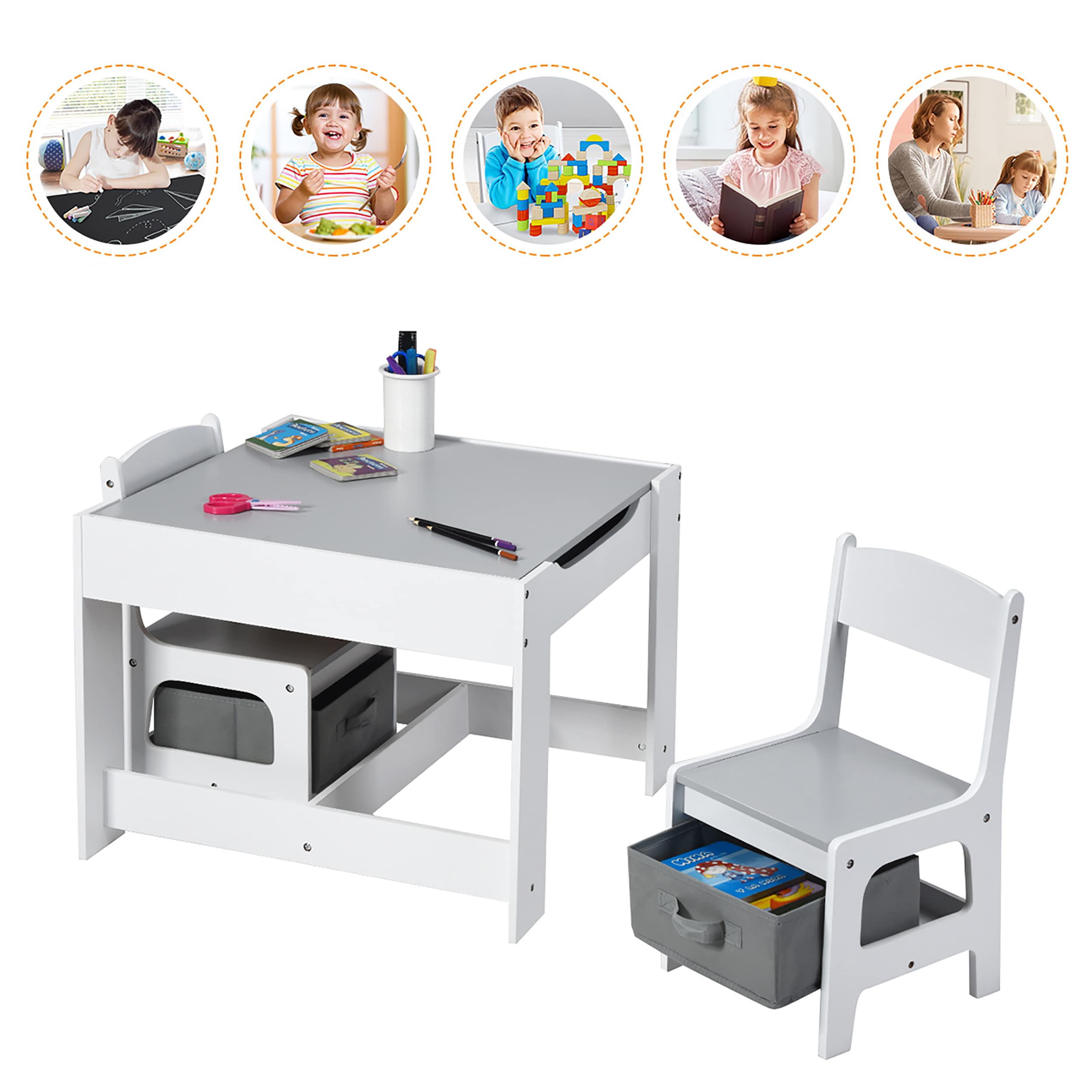 Goplus LWS00377 Kids-Play-Tables - View #4
