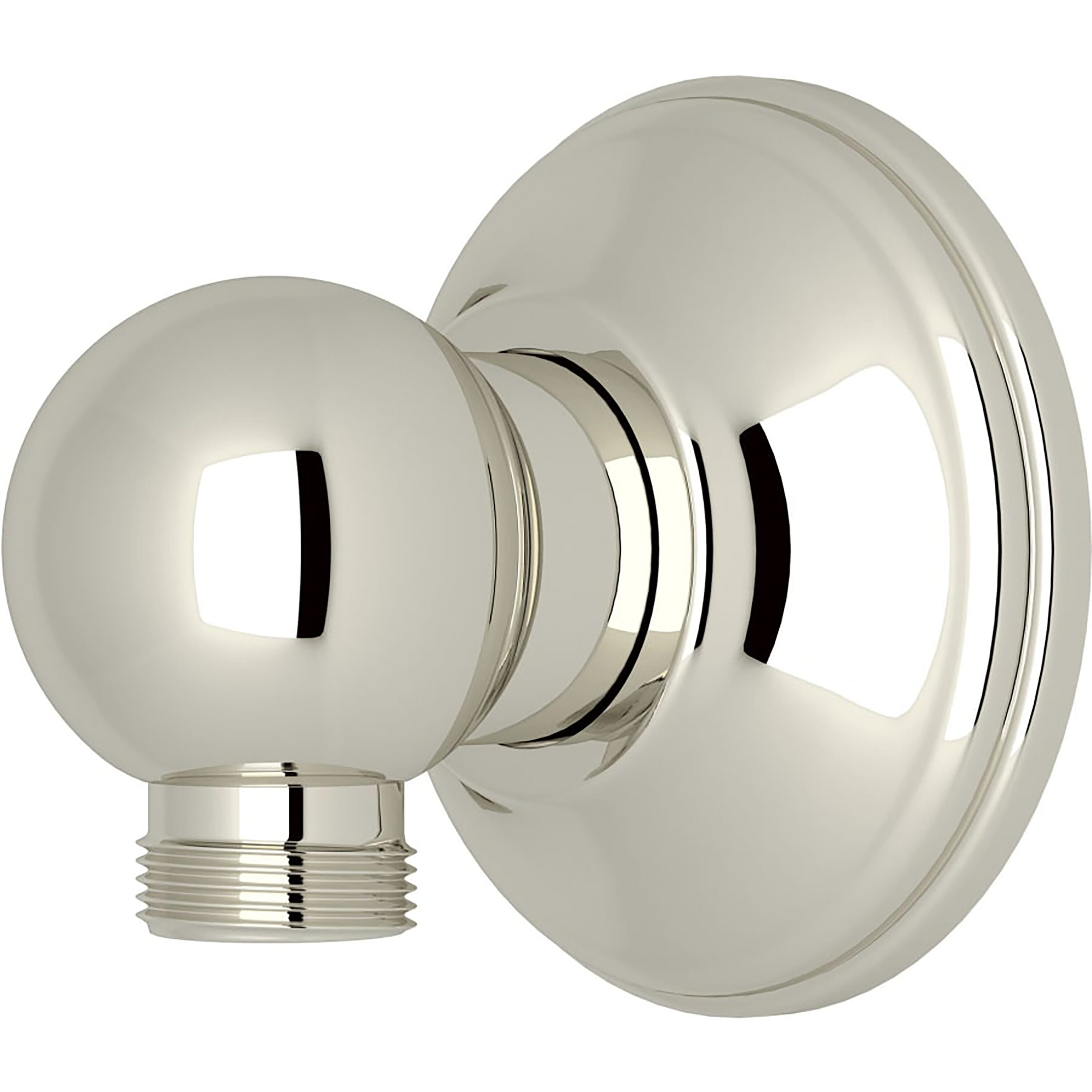 Rohl 1295PN Polished Nickel 5.25-in Universal Shower Shower arm 1.5-in -ID