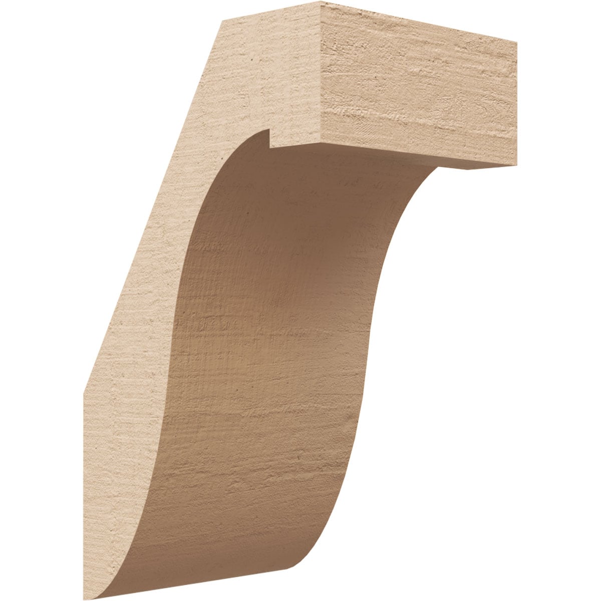 Ekena Millwork BRCUR05X06X10DELRCPR 5-in x 10-in x 6-in Primed Urethane Del Monte Rough Cedar TimberThane Knee Brace