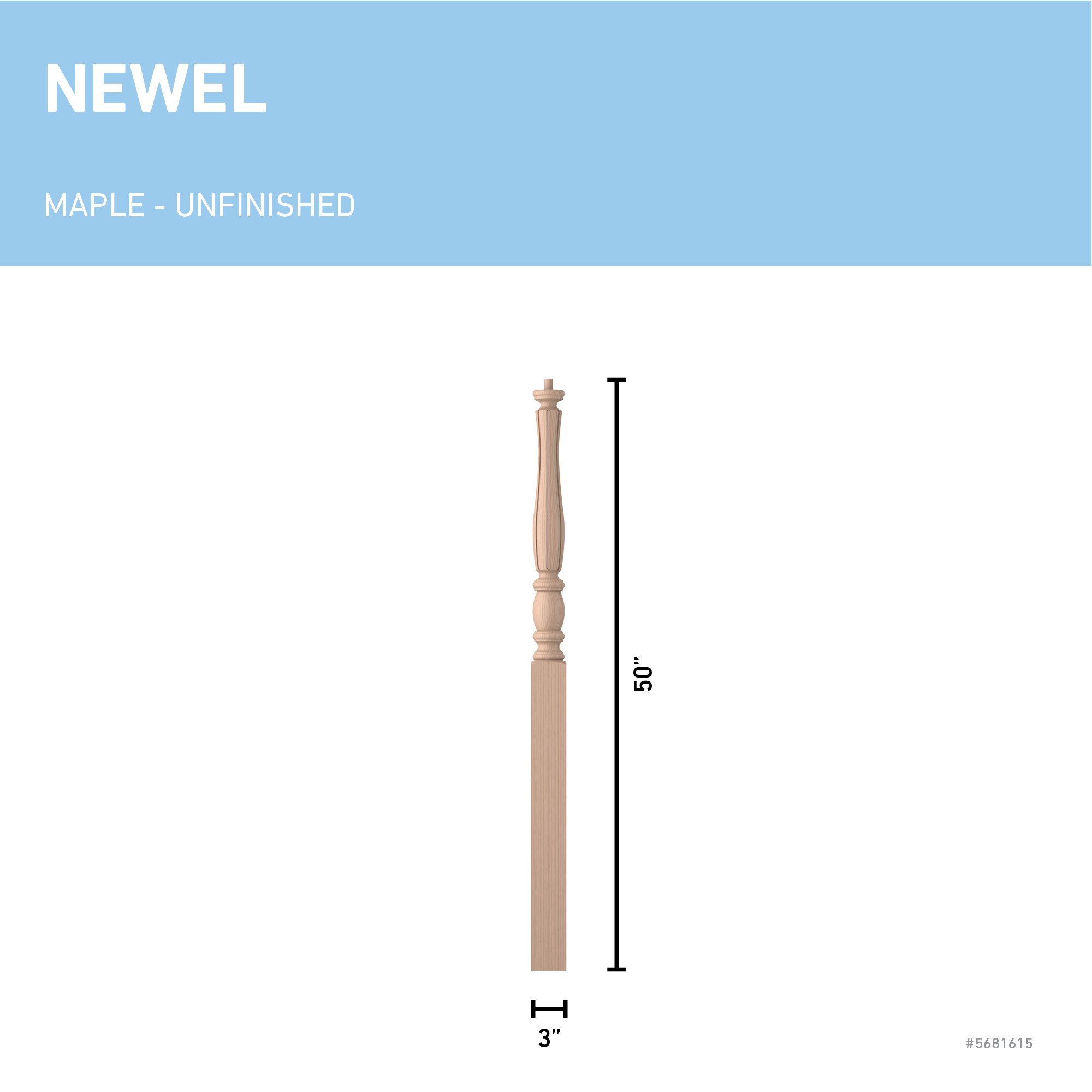 L.J. Smith Stair Systems LJF-3214-M Interior-Stairpart-Newel-Posts - View #3