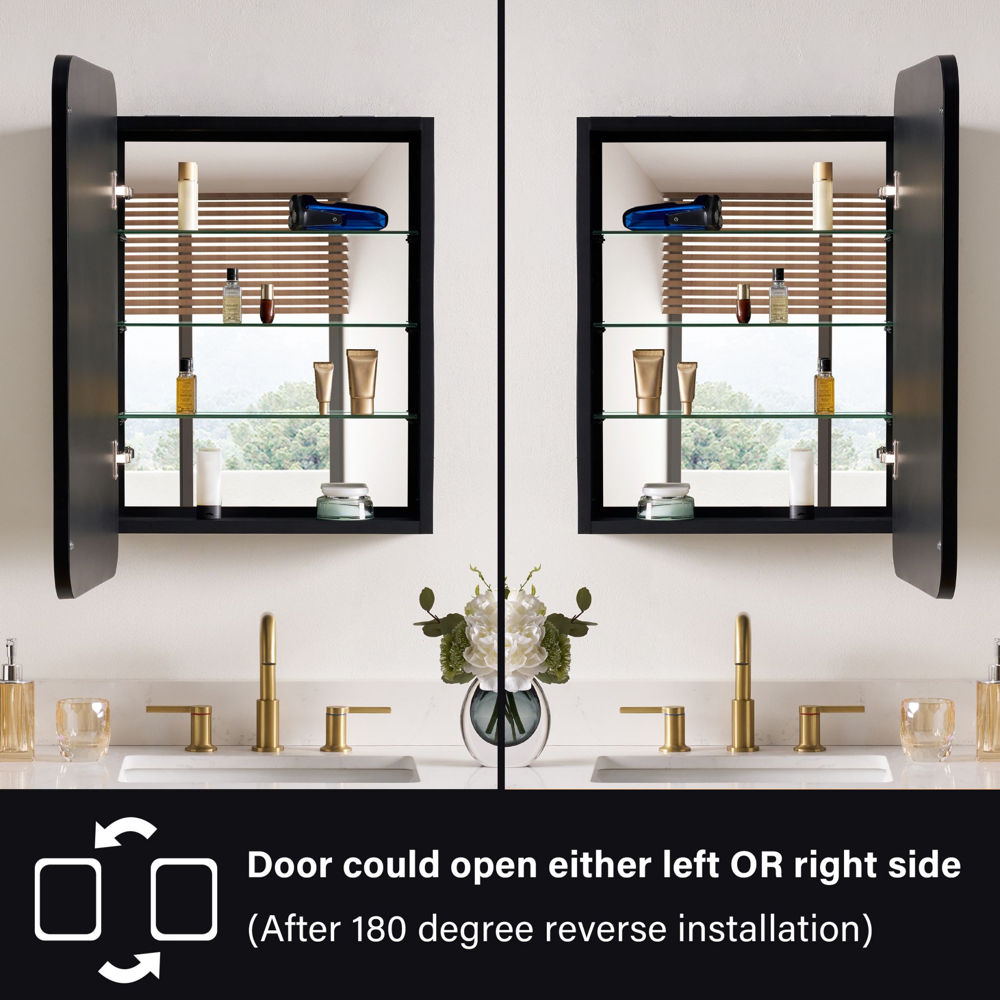 WELLFOR LEA2030MB-LR Bathroom-Medicine-Cabinets - View #10