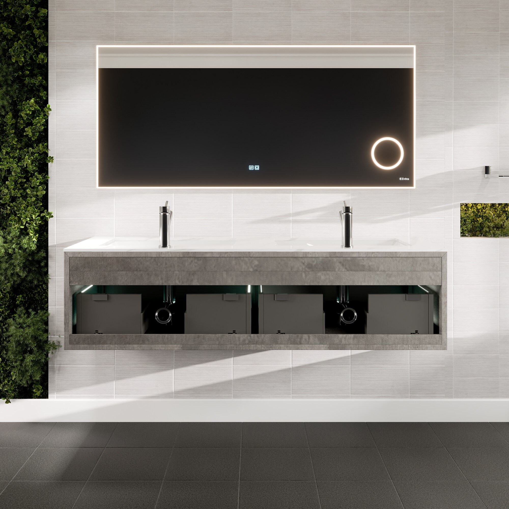Eviva EVVN76-60CGR-DS Bath-Vanity-Combo - View #9