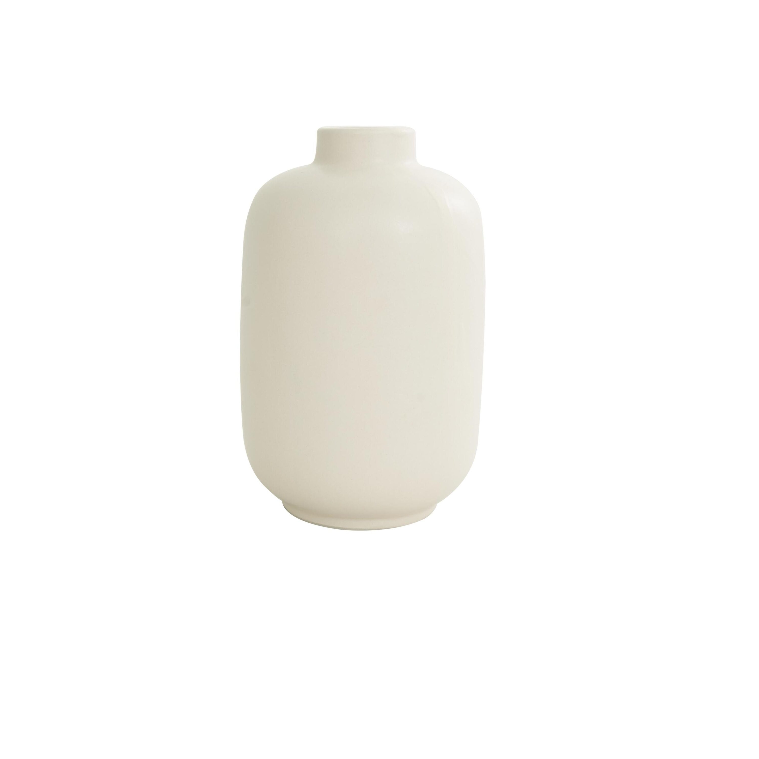 White Ceramic Cylinder Table Vase