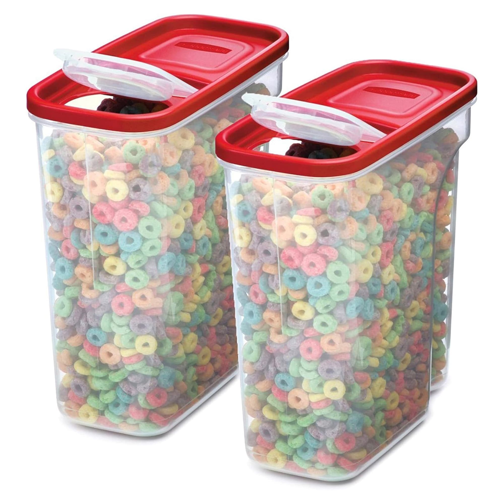 Rubbermaid  Dry Food Storage Container Kitchen Organizer w/ Flip-Top Lid 2 Pack