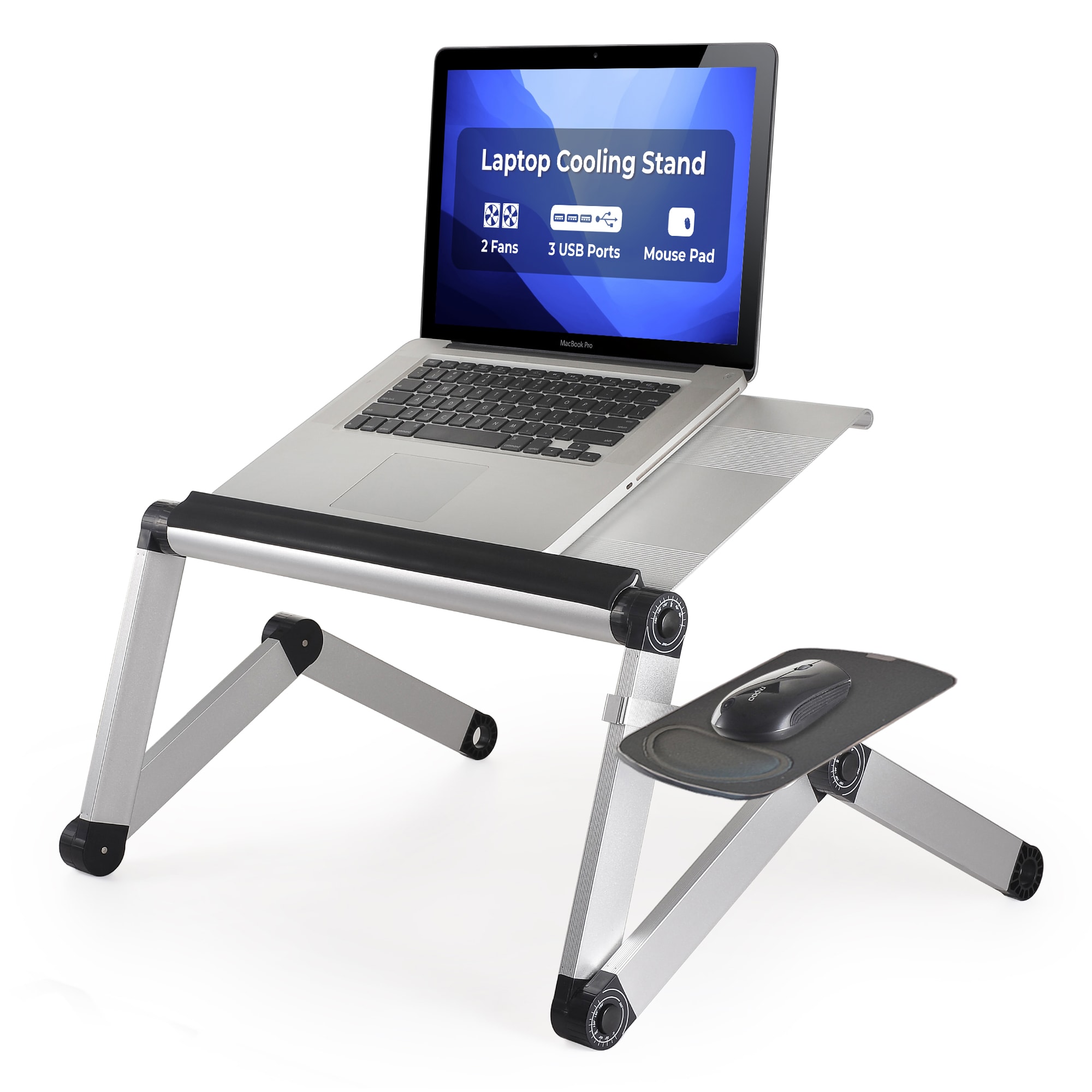 Uncaged Ergonomics WECS Workez Cool Laptop Stand Silver