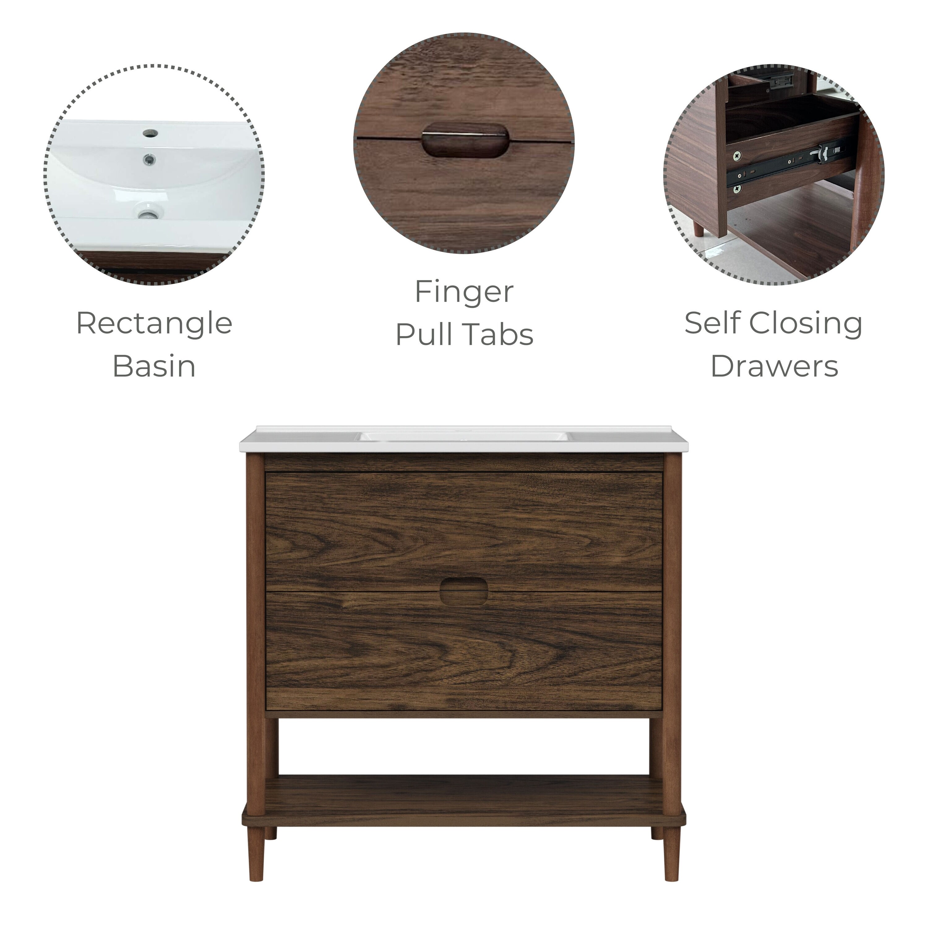 Teamson Home ELG-919WA Bath-Vanity-Combo - View #3