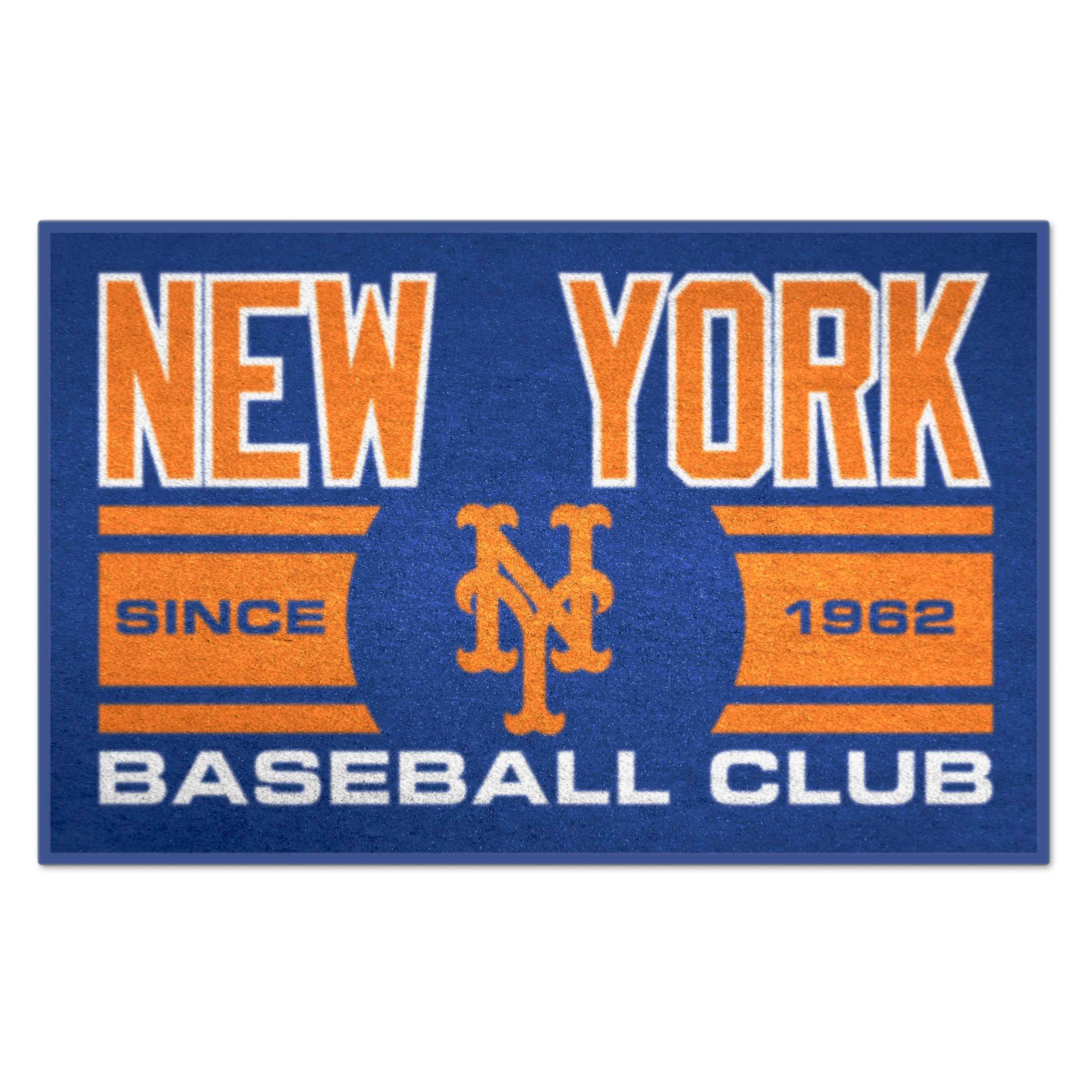 FANMATS 18476 MLB Uniform Starter Mat 2 x 3 (ft) Tufted Nylon Blue Rectangular Indoor Throw rug