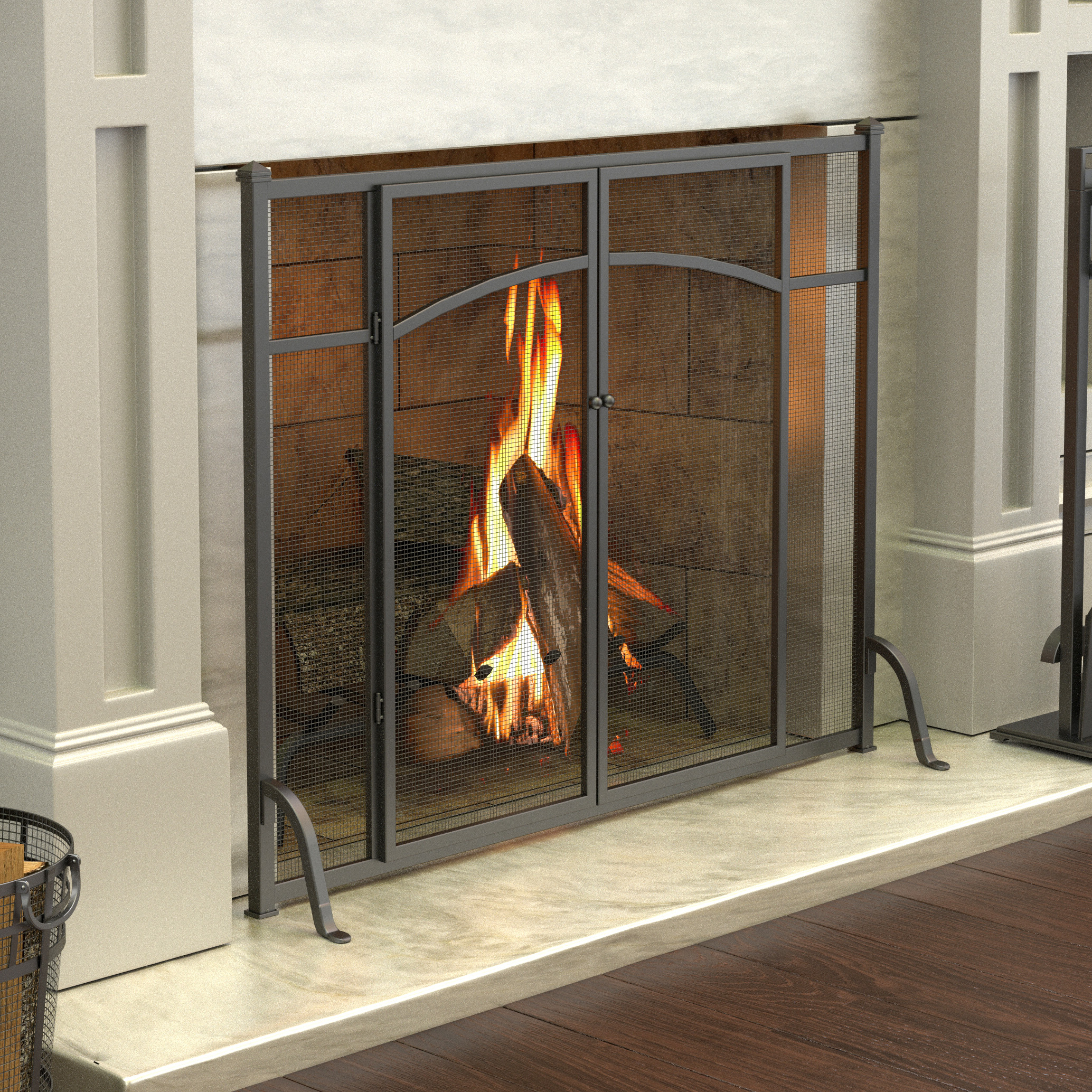 Brass Vertical Fireplace Screen + Reviews