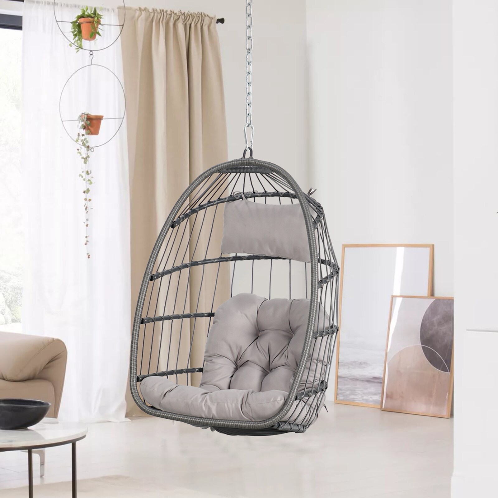 Egg hanging chair online bunnings