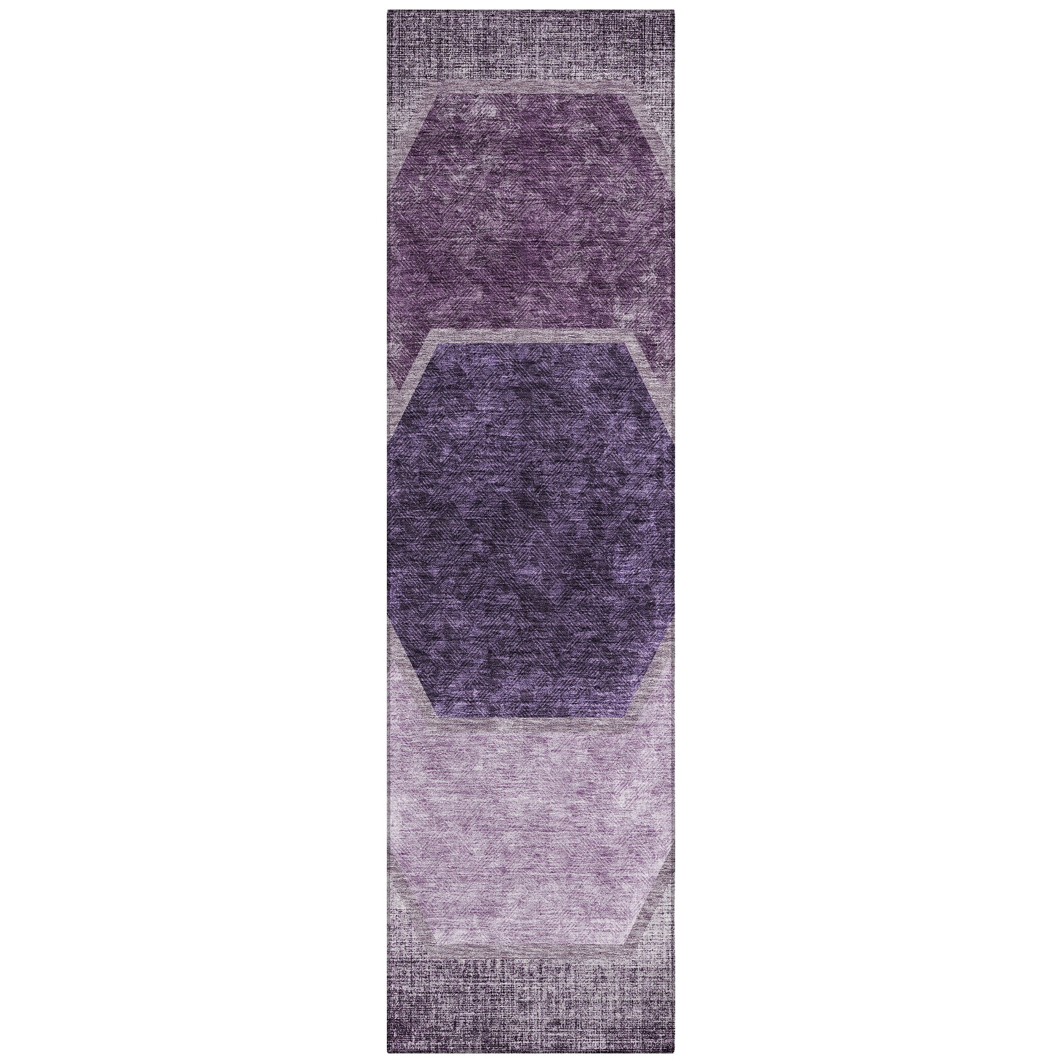 Addison Rugs ACN679EG2X8 Chantille ACN679EG 2 x 7 (ft) Polyester Eggplant Rectangular Indoor/Outdoor Geometric Machine washable Runner rug