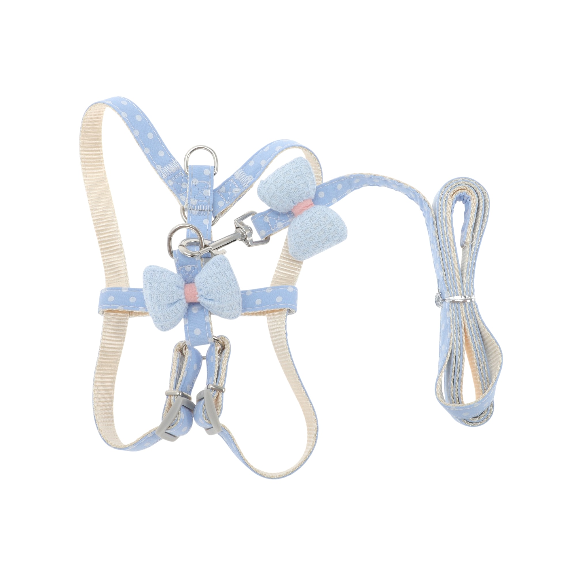 Unique Bargains Durable Bow Pet Leash Kit Small Blue 1 Set