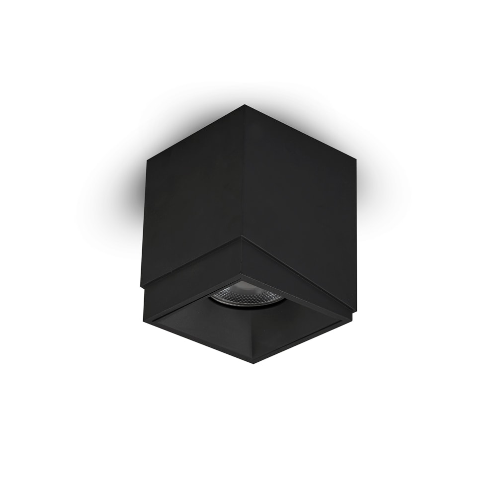 VONN Lighting VMCL001901D020BL Node 1-Light Matte Black LED Flush Mount Light ENERGY STAR