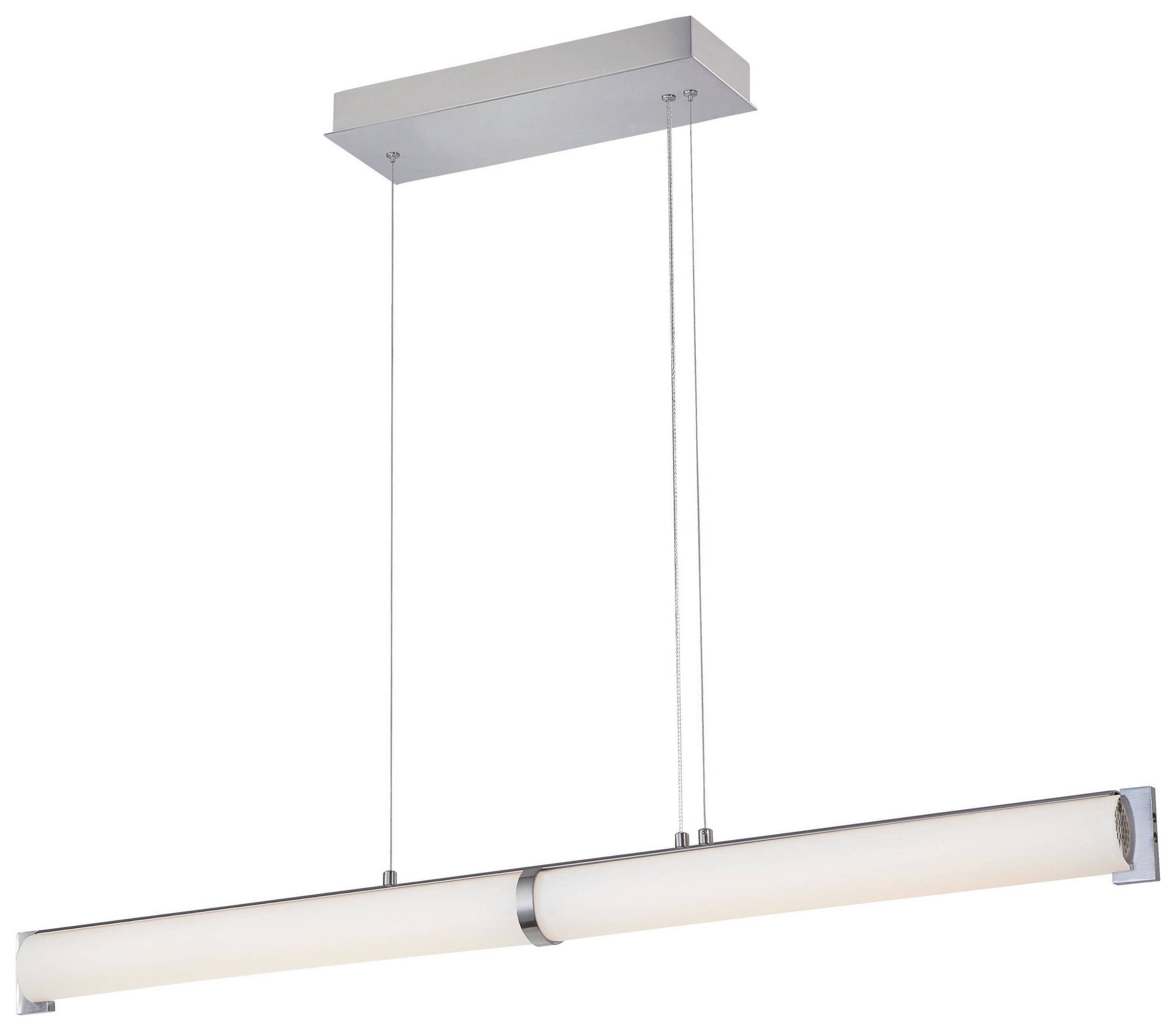 George Kovacs Tube 2-Light Brushed Nickel Modern/Contemporary White ...