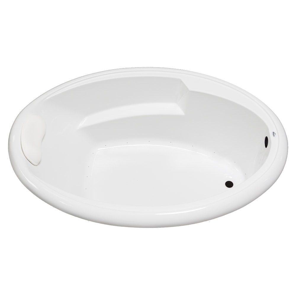 Laurel Mountain 6042VTA064 Vansant l 42.0-Inches x 60.0-Inches White Acrylic Oval Drop-in Air bath ( Reversible Drain )