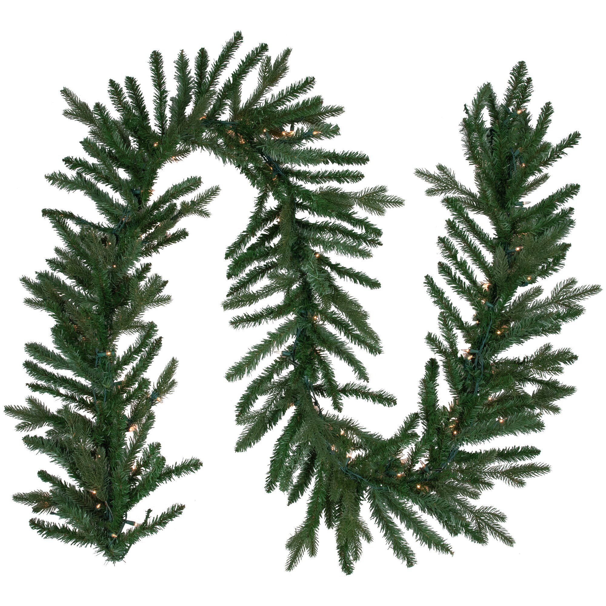 Northlight 35181656 Indoor/Outdoor Pre-lit Electrical outlet 9-ft Spruce Artificial Garland Clear Incandescent Lights