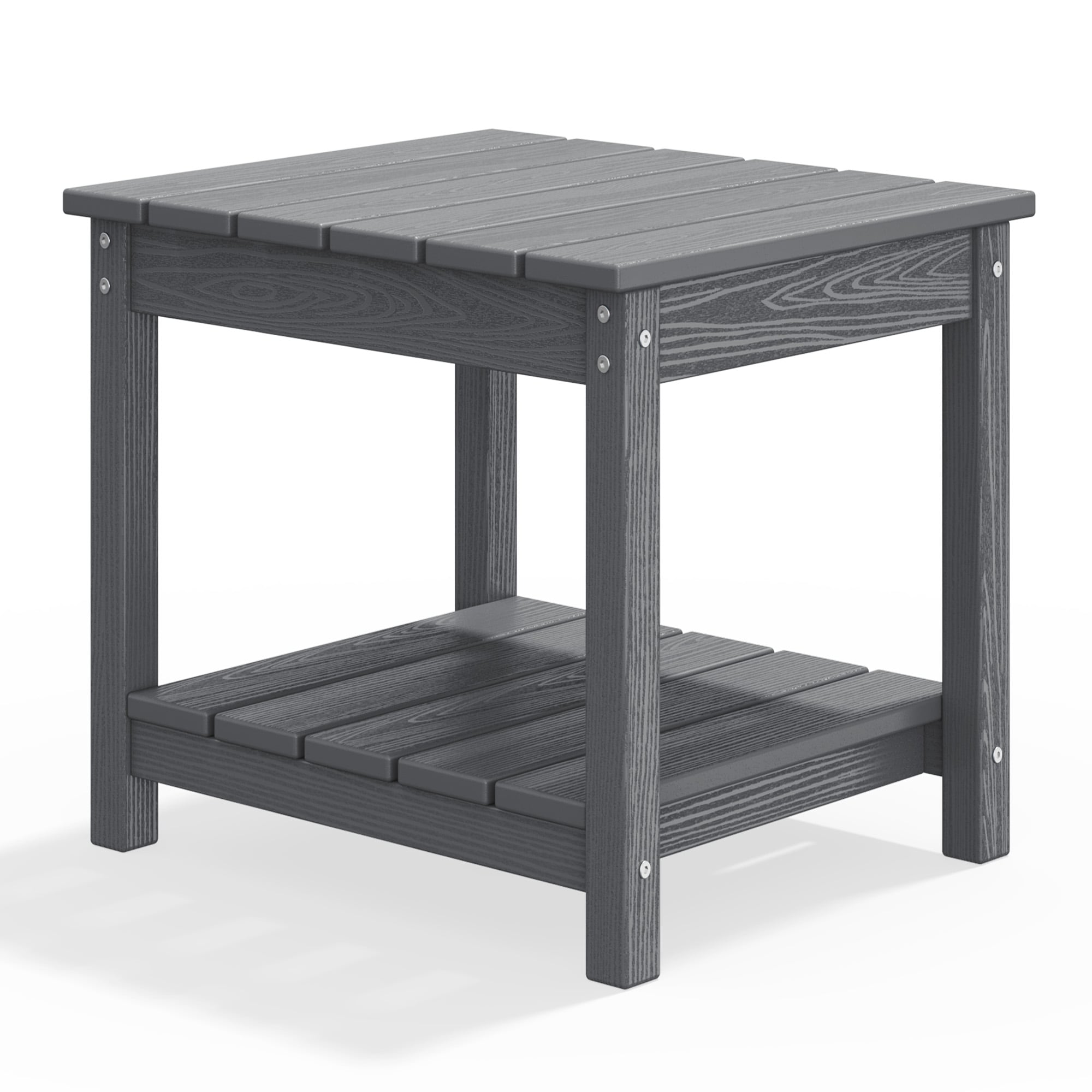 JEAREY PSCJ-GY Outdoor Side Table Rectangle Outdoor End 19.7-in W x 22.8-in L