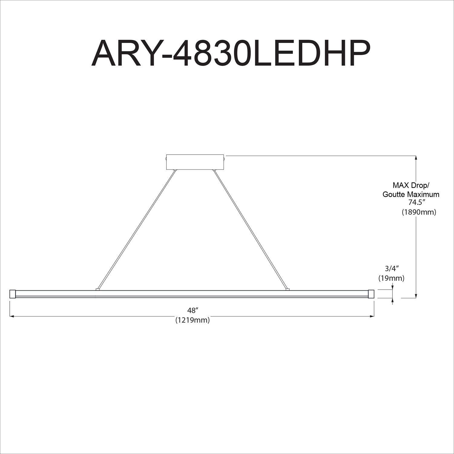 Dainolite ARY-4830LEDHP-PC Pendant-Lights - View #3