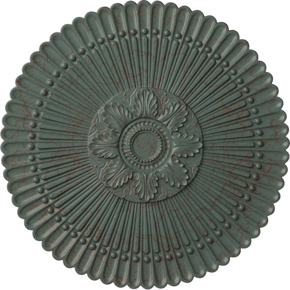 Ekena Millwork CM30NECBC Nexus 30-in W x 30-in L Painted Cloud Burst Crackle Polyurethane Whole Ceiling Medallion