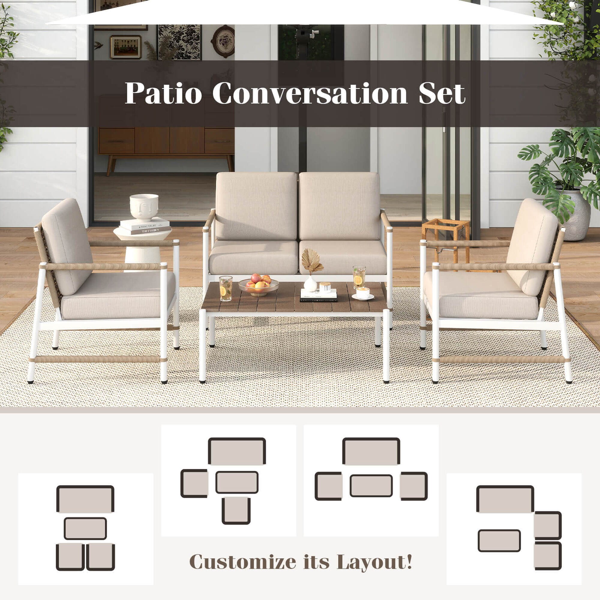Costway HCST05447 Patio-Conversation-Sets - View #6