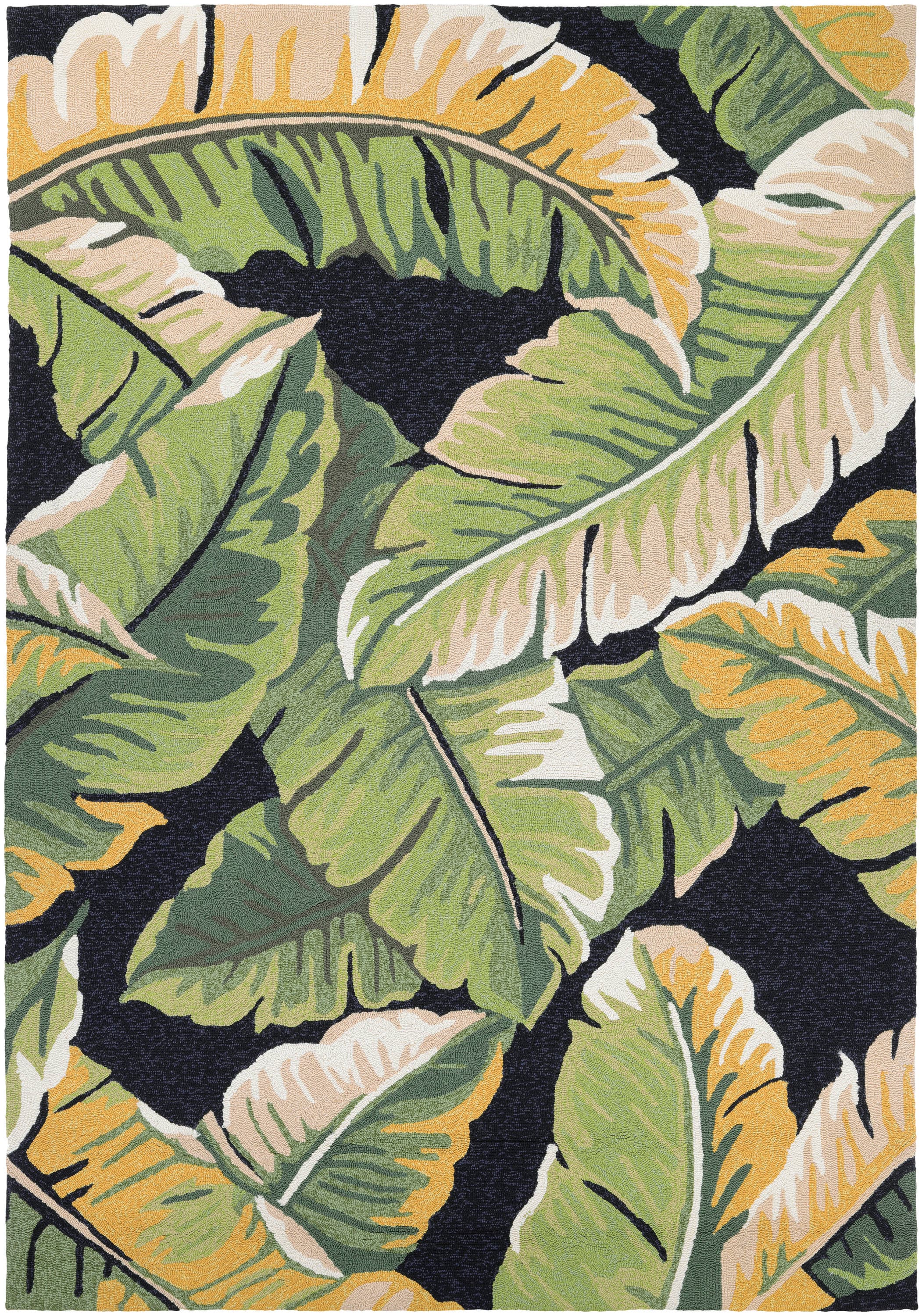 Covington Handcrafted Black Synthetic 2'x4' Rectangular Area Rug