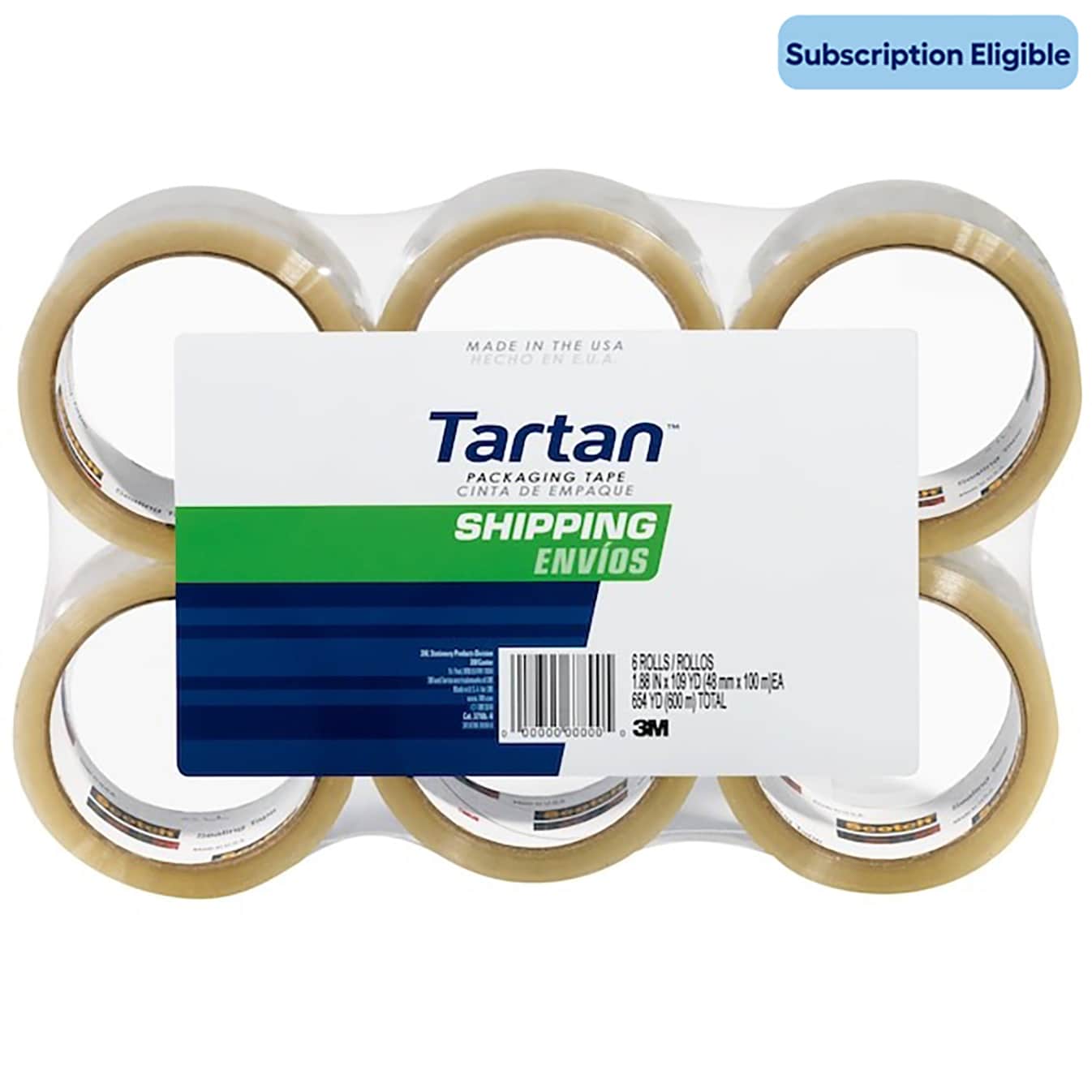 Tartan 6-Pack 1.88-in x 109 Yards Shipping Packaging Tape in the