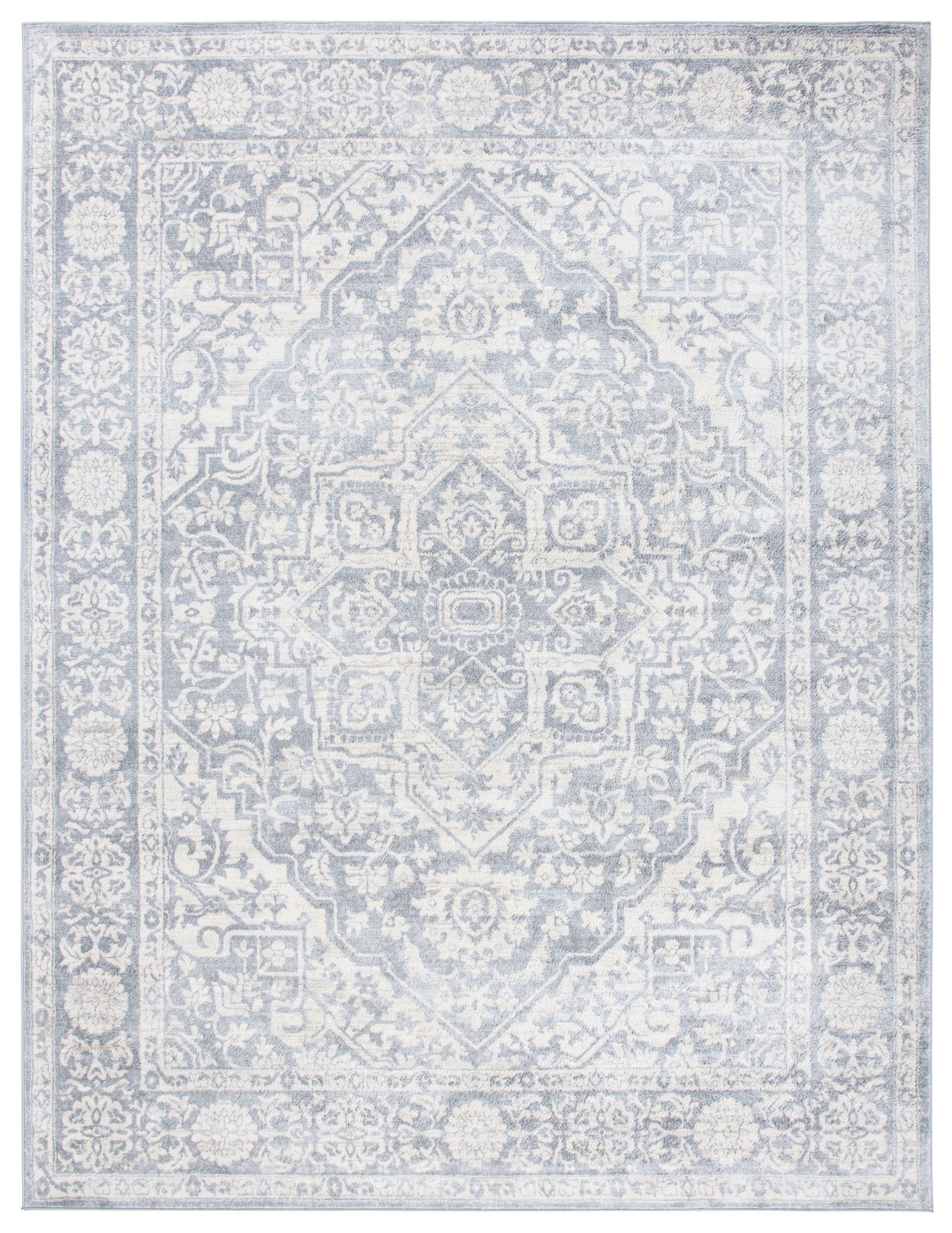 Safavieh BNT832F-9 Brentwood Myrtice 9 x 12 (ft) Loomed Polypropylene Light Gray/Ivory Rectangular Indoor Distressed/Overdyed Vintage Area rug