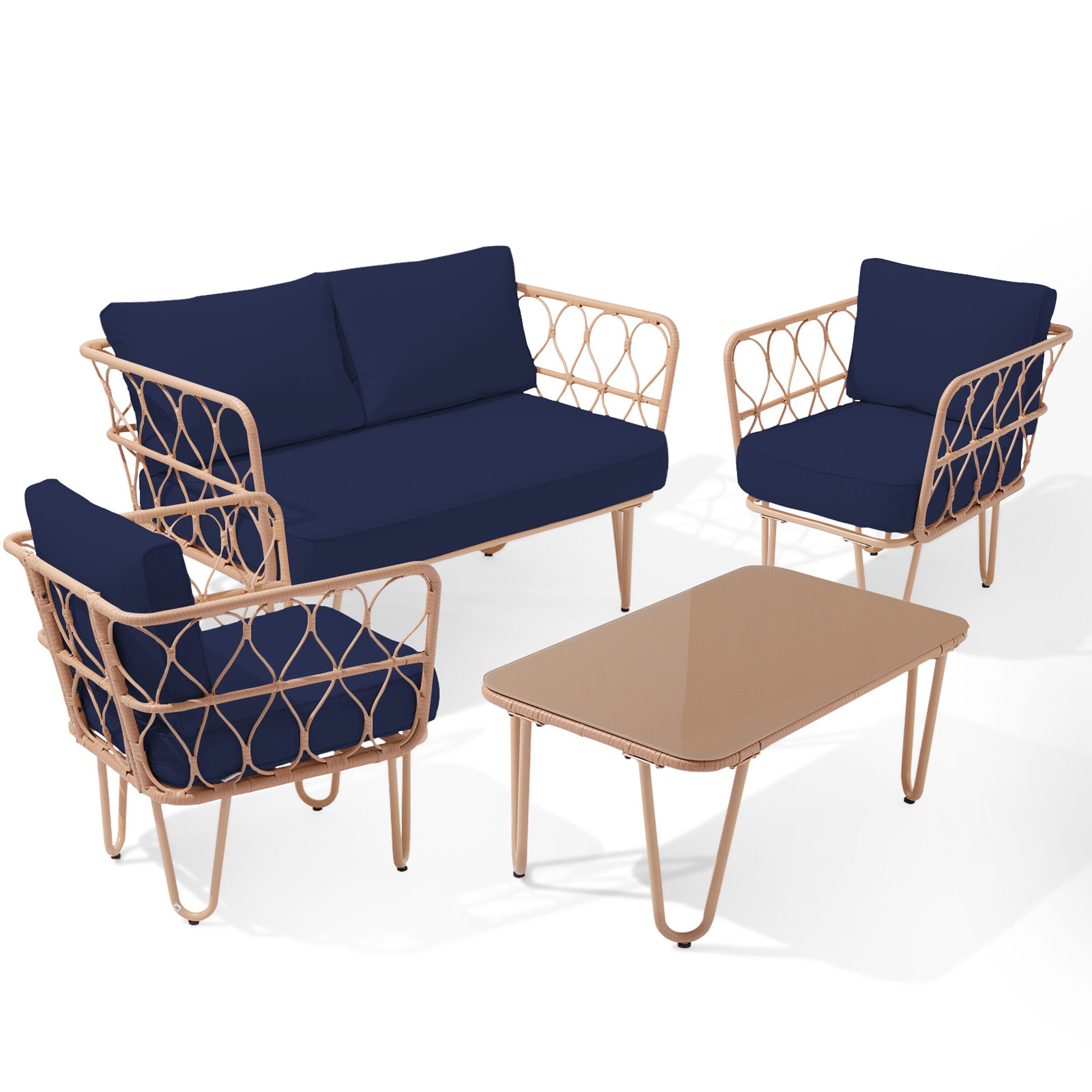 JEAREY TBLH04-NAVY Patio-Conversation-Sets - View #2
