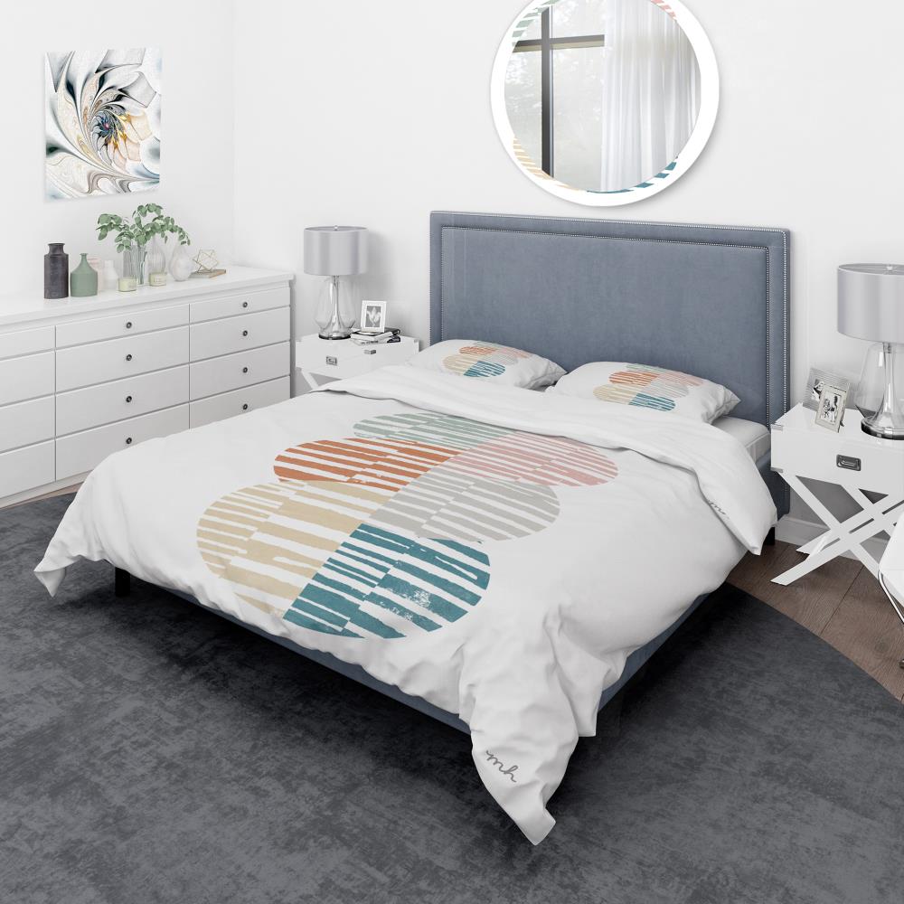 Designart BED30252-K 3 -Piece Blue King Duvet cover Set