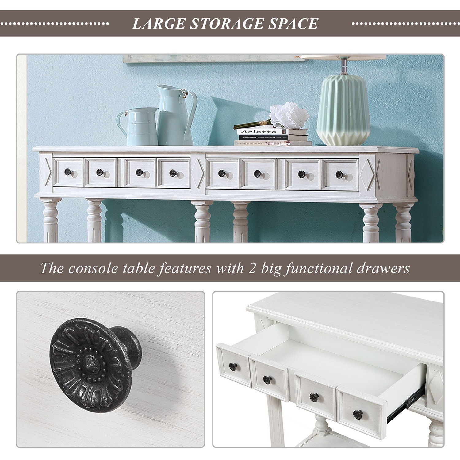 SINOFURN SYA020135WT Console-Sofa-Tables - View #9