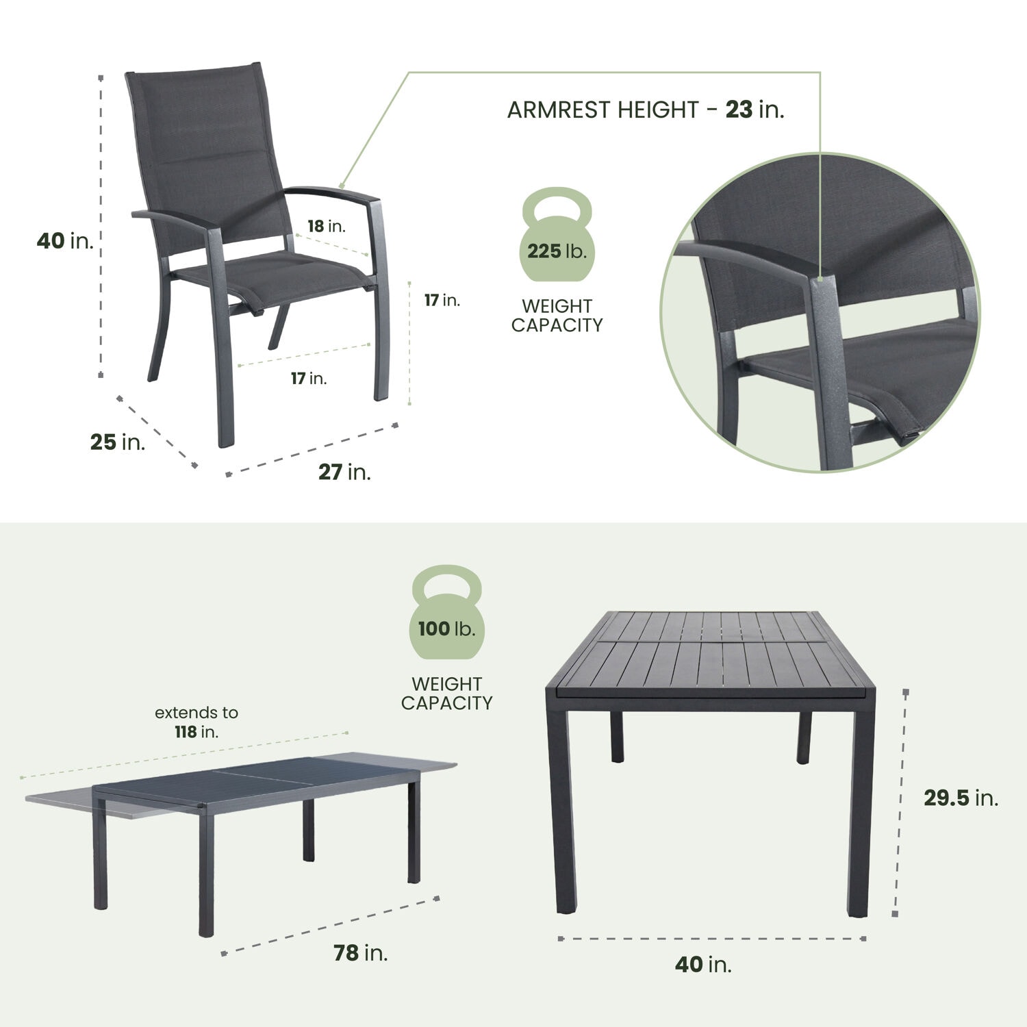 Hanover NAPDN11PCHB-GRY Patio-Dining-Sets - View #3